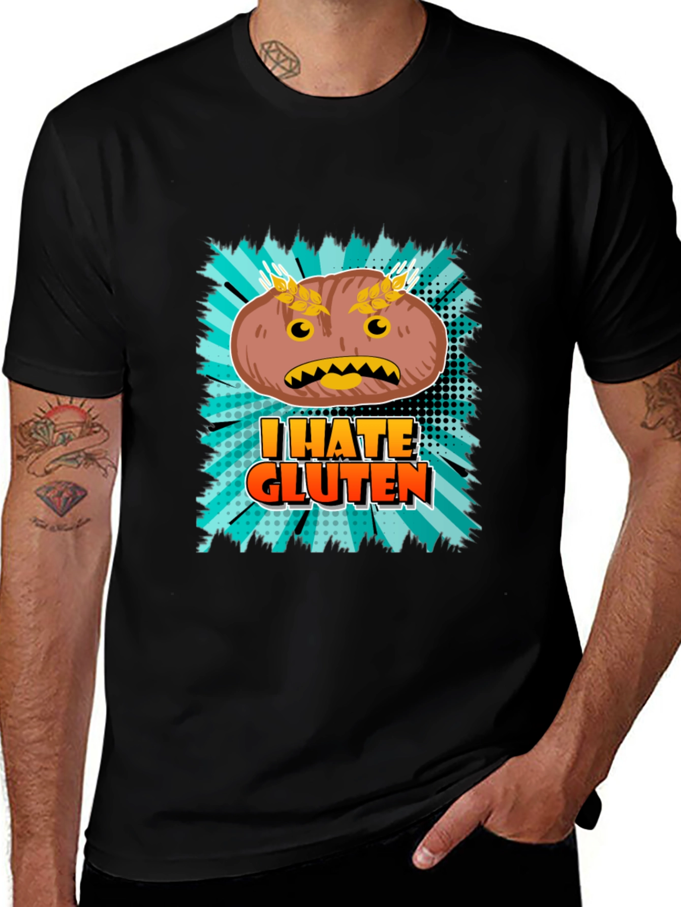 I Hate Gluten T-Shirt - Funny Food Allergy Tee