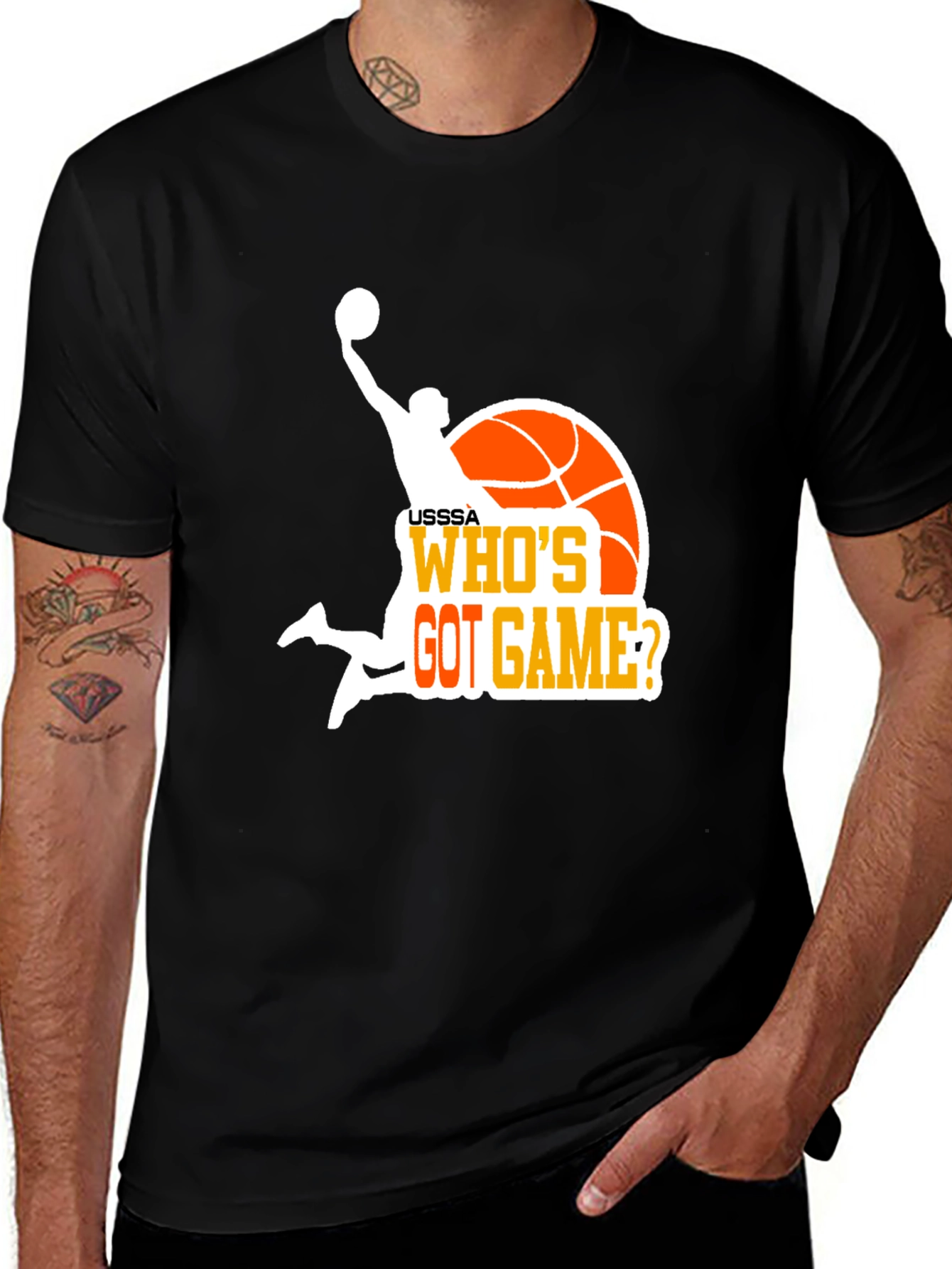 Variant 12 of USSSA Who's Got Game? Basketball Graphic T-Shirt