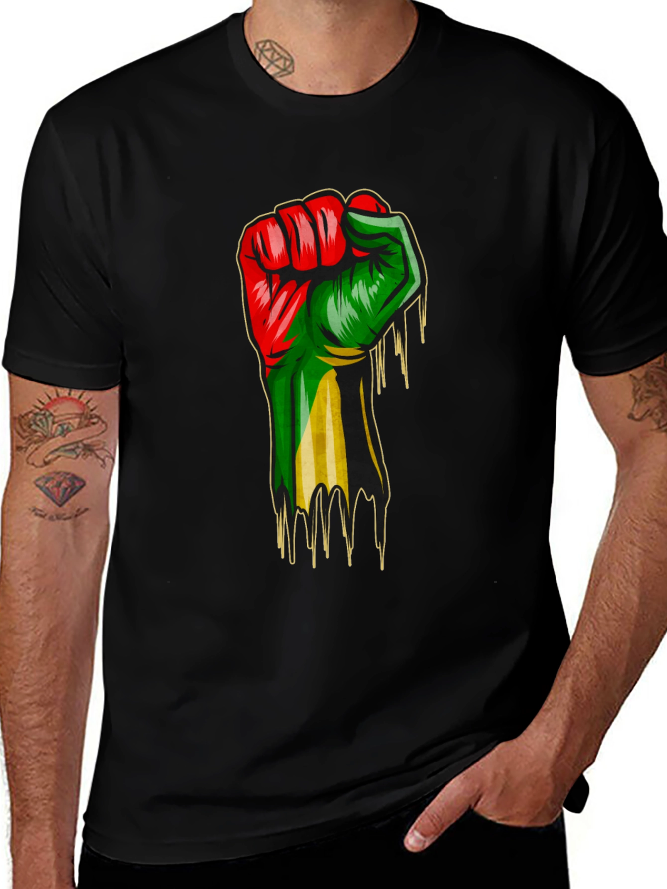 Variant 22 of Pan-African Fist Graphic Tee