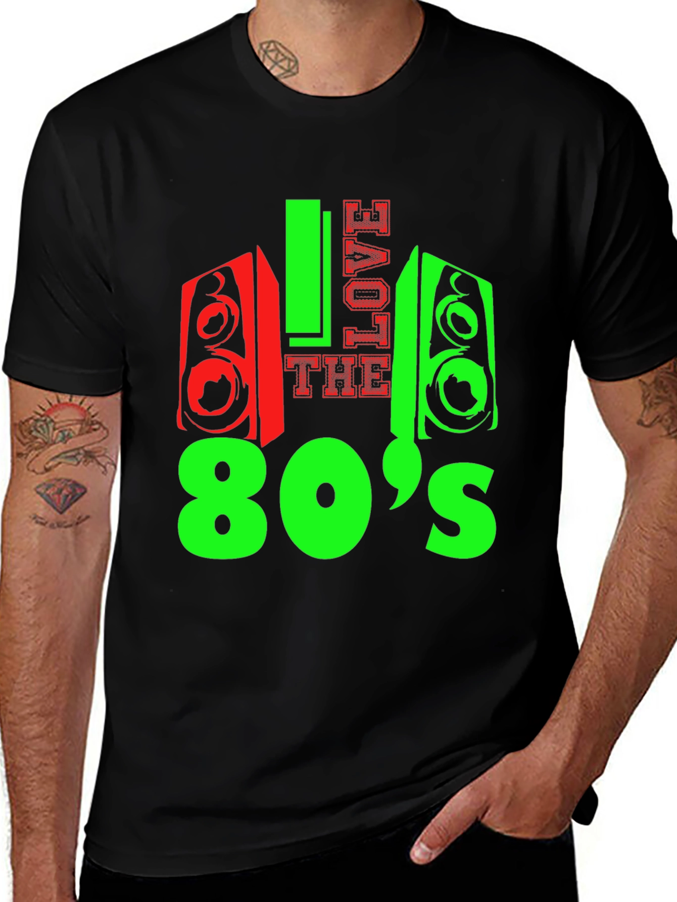 Variant 11 of I Love the 80's Retro Graphic T-Shirt