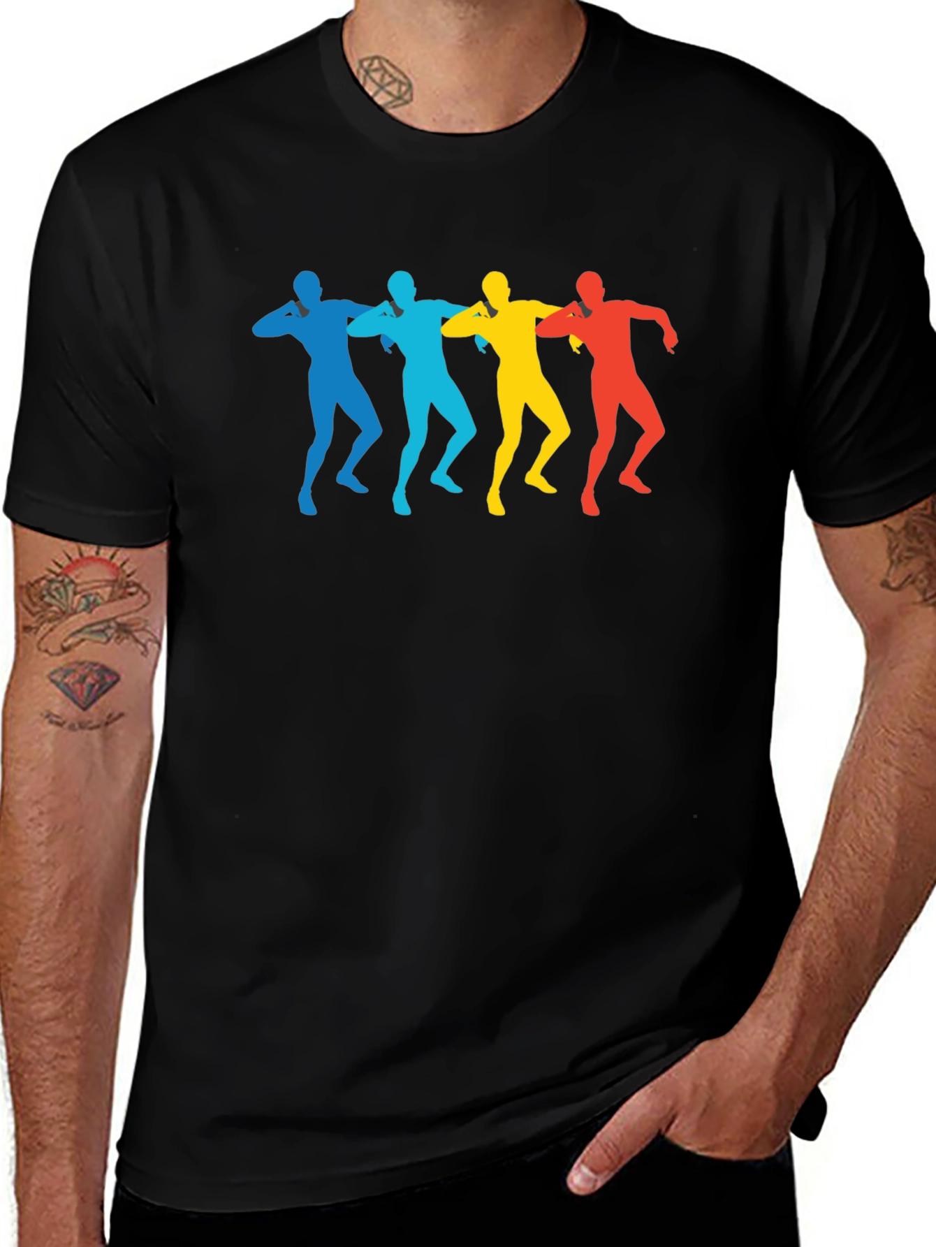 Variant 15 of Retro Colorful Silhouette Dancer Graphic T-Shirt