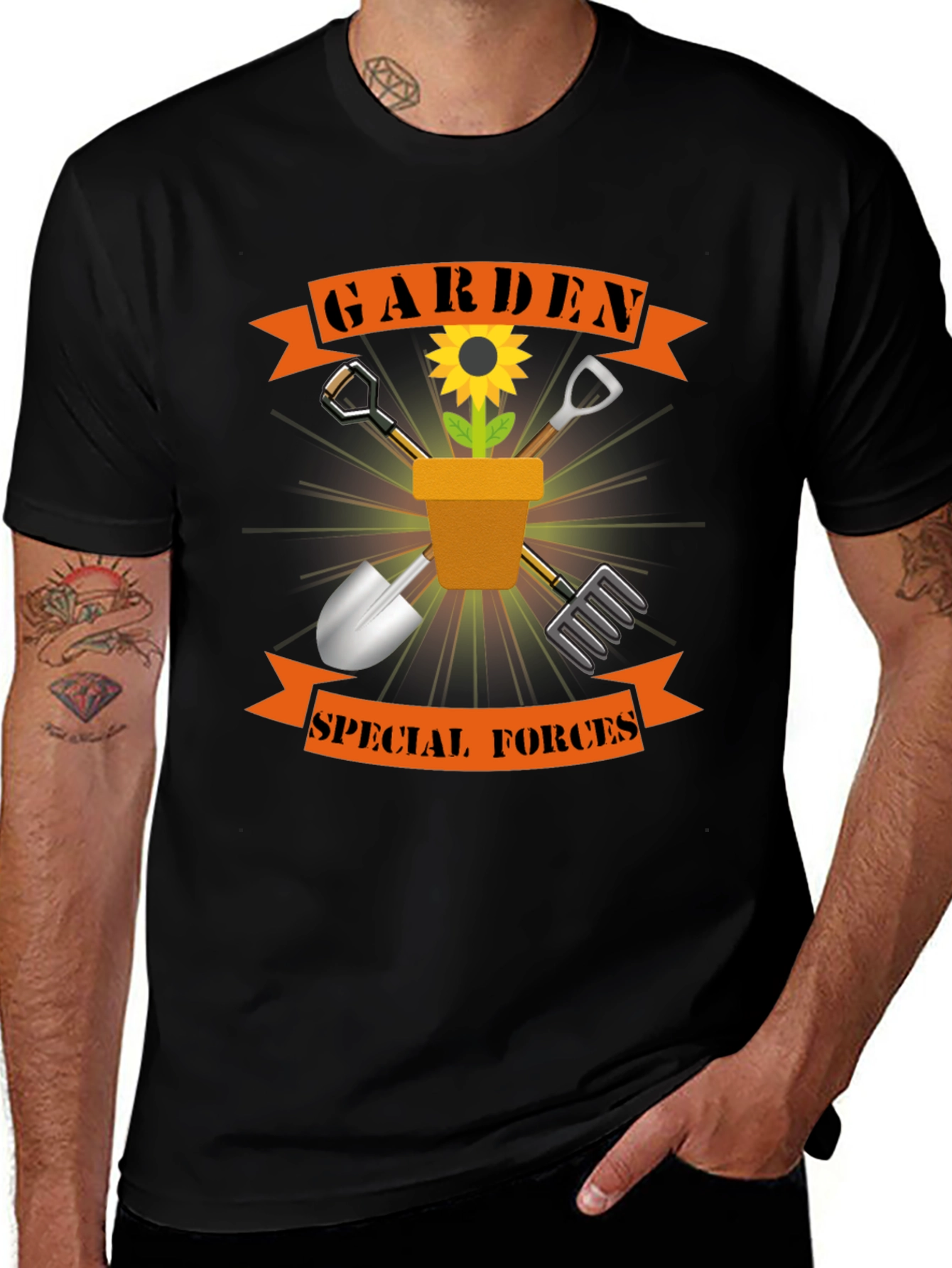 Variant 15 of Garden Special Forces Black T-Shirt