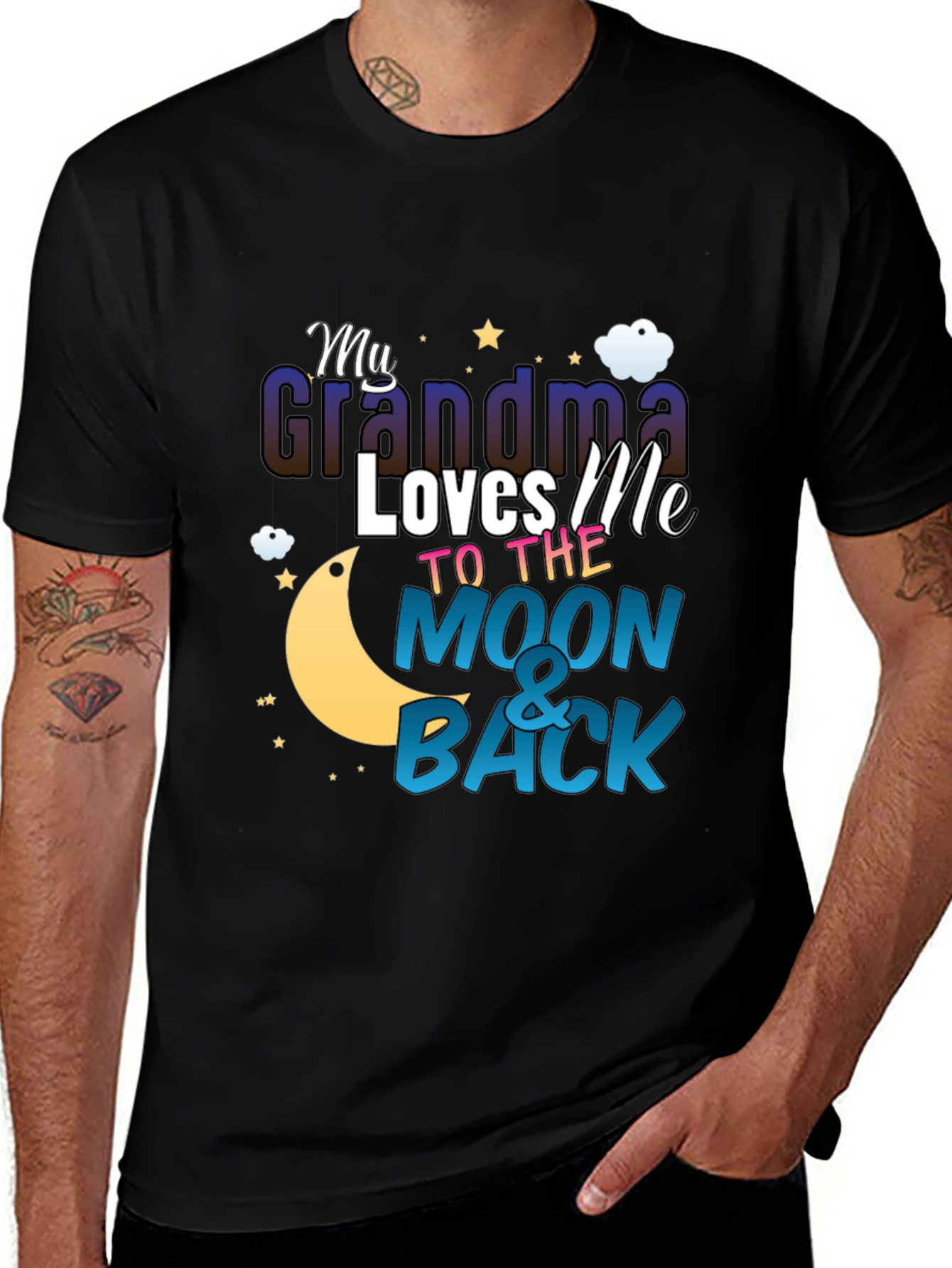 Variant 14 of Grandma Loves Me to the Moon and Back T-Shirt