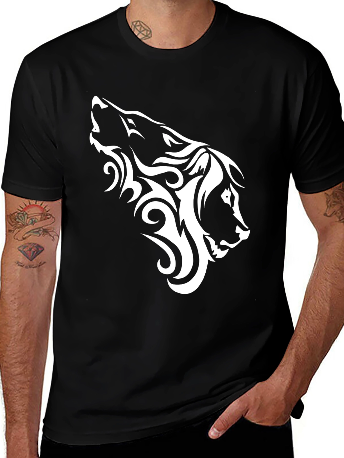 Variant 17 of Tribal Wolf Graphic T-Shirt