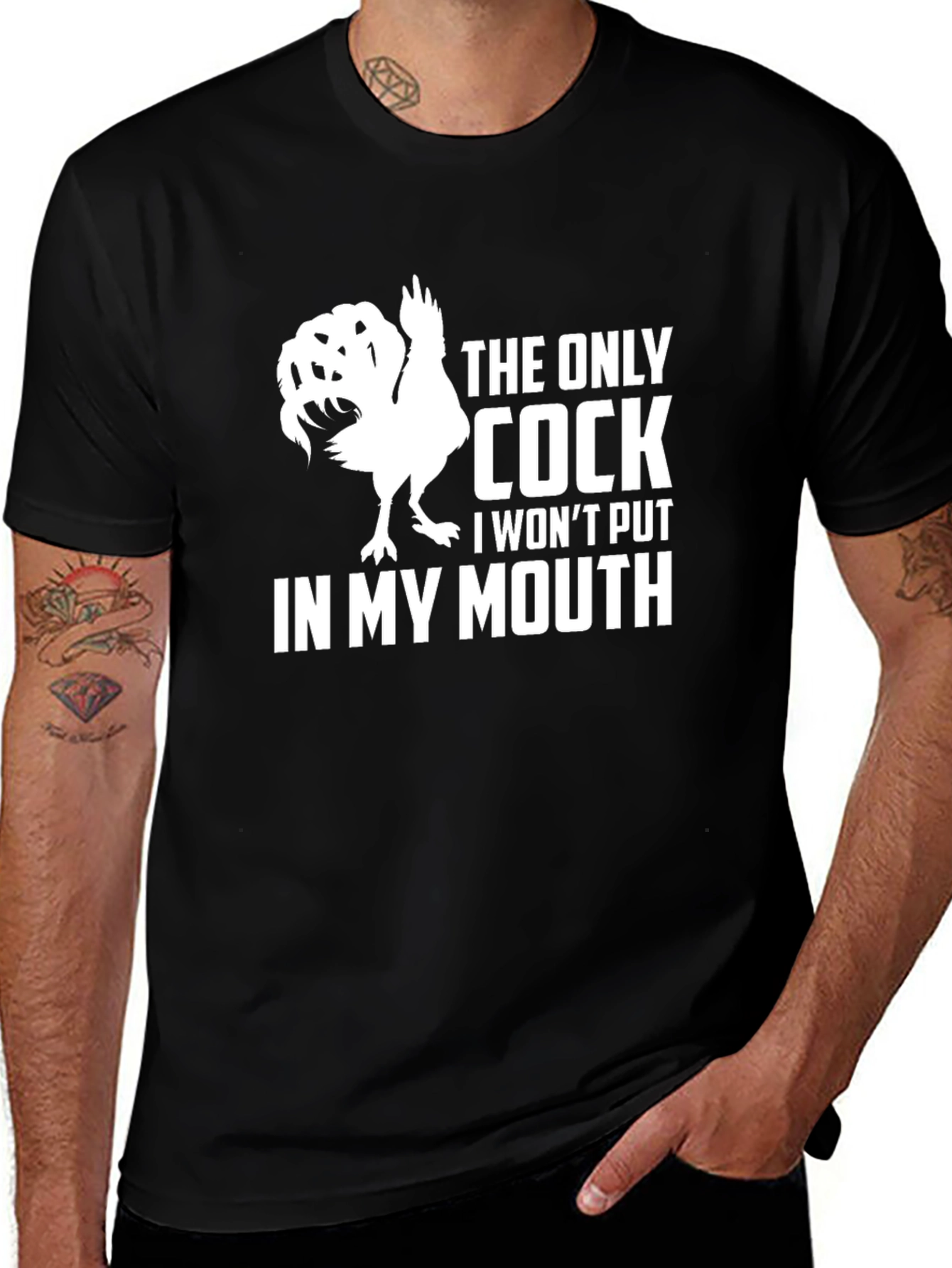 Variant 10 of Offensive Humor Graphic Tee - The Only Cock
