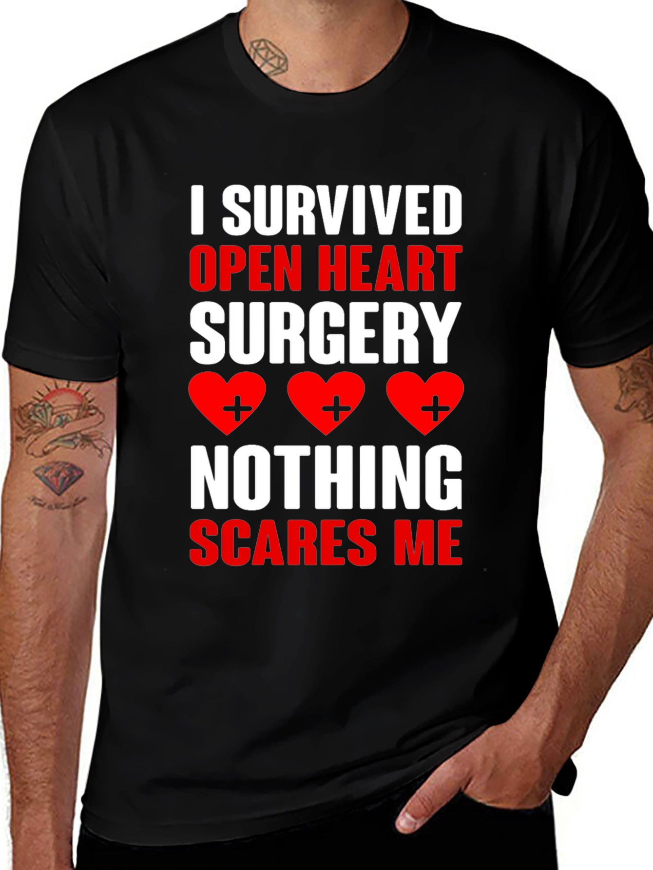 Variant 7 of Open Heart Surgery Survivor Graphic T-Shirt