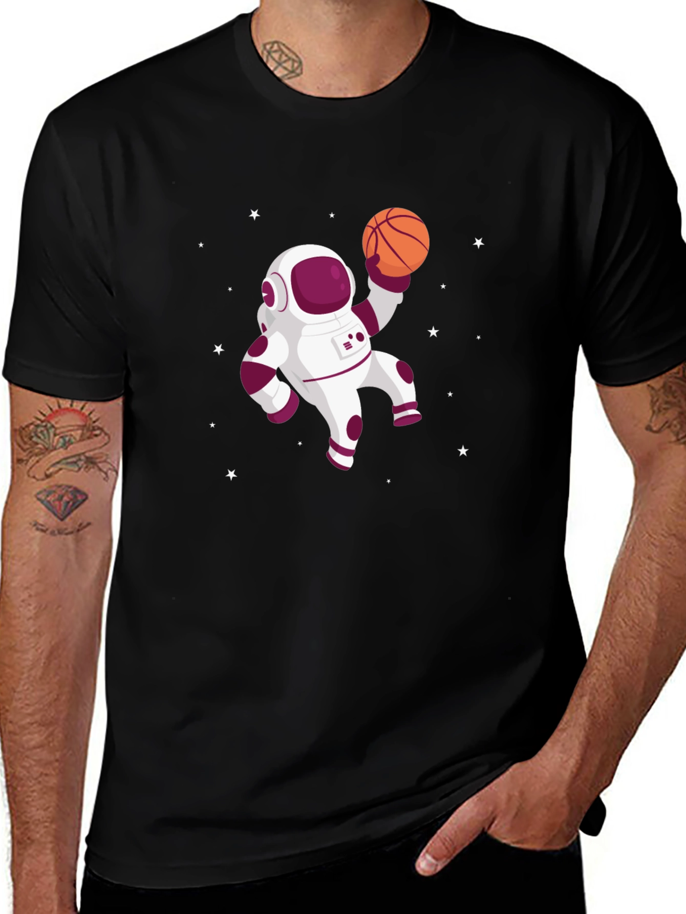 Variant 7 of Astronaut Basketball T-Shirt