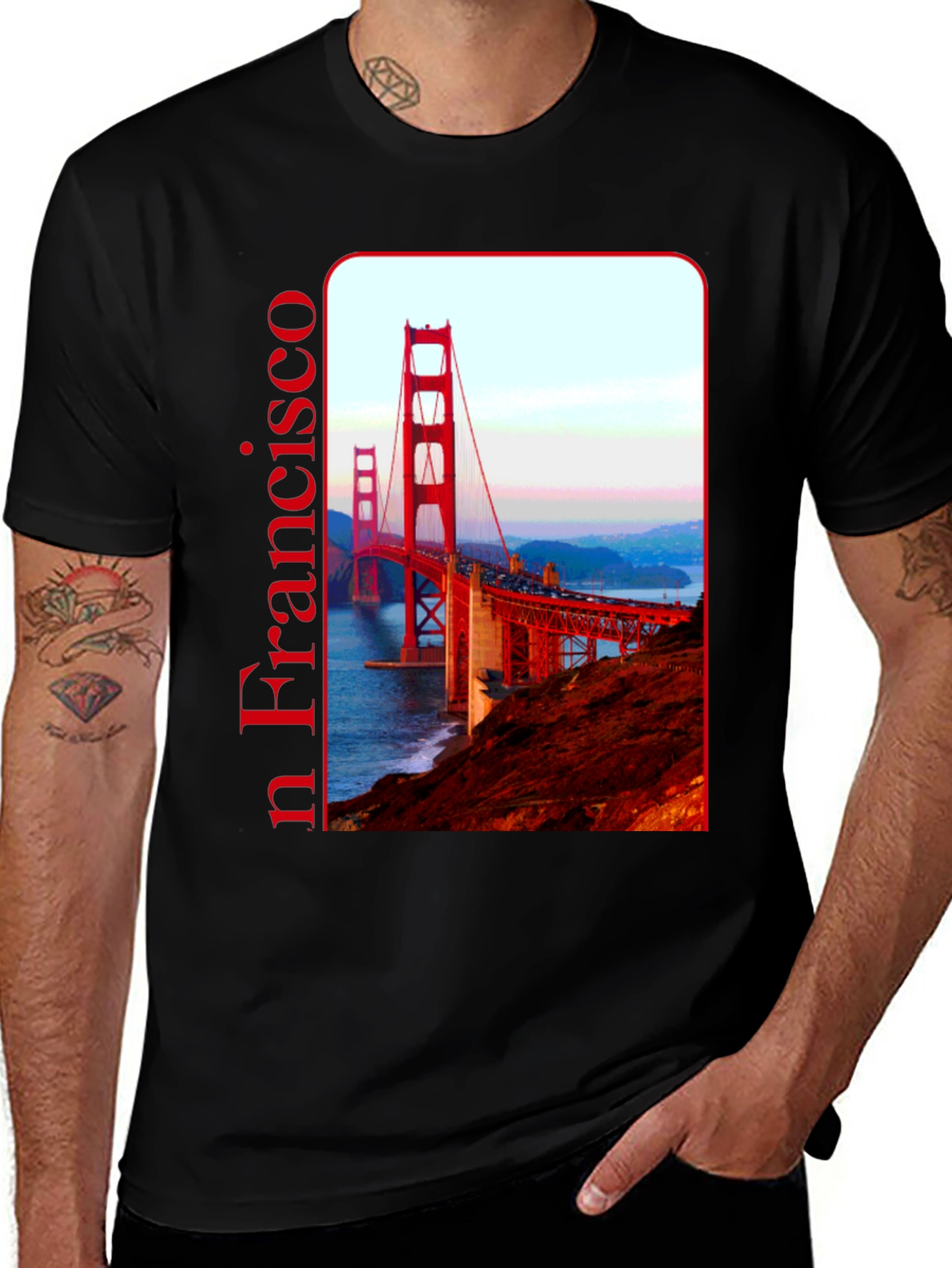 San Francisco Bridge Graphic Tee - Black