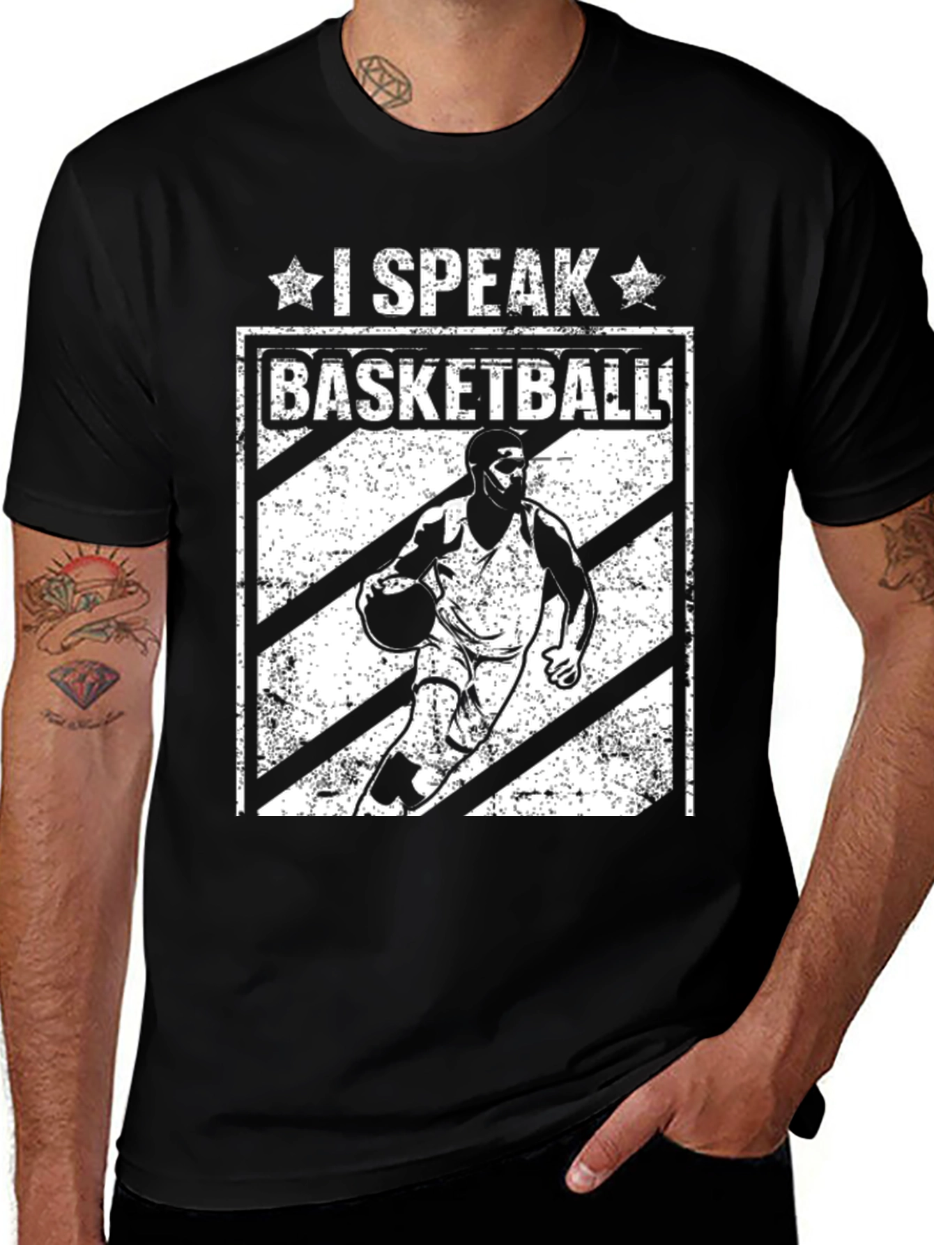 Variant 12 of I Speak Basketball Graphic T-Shirt