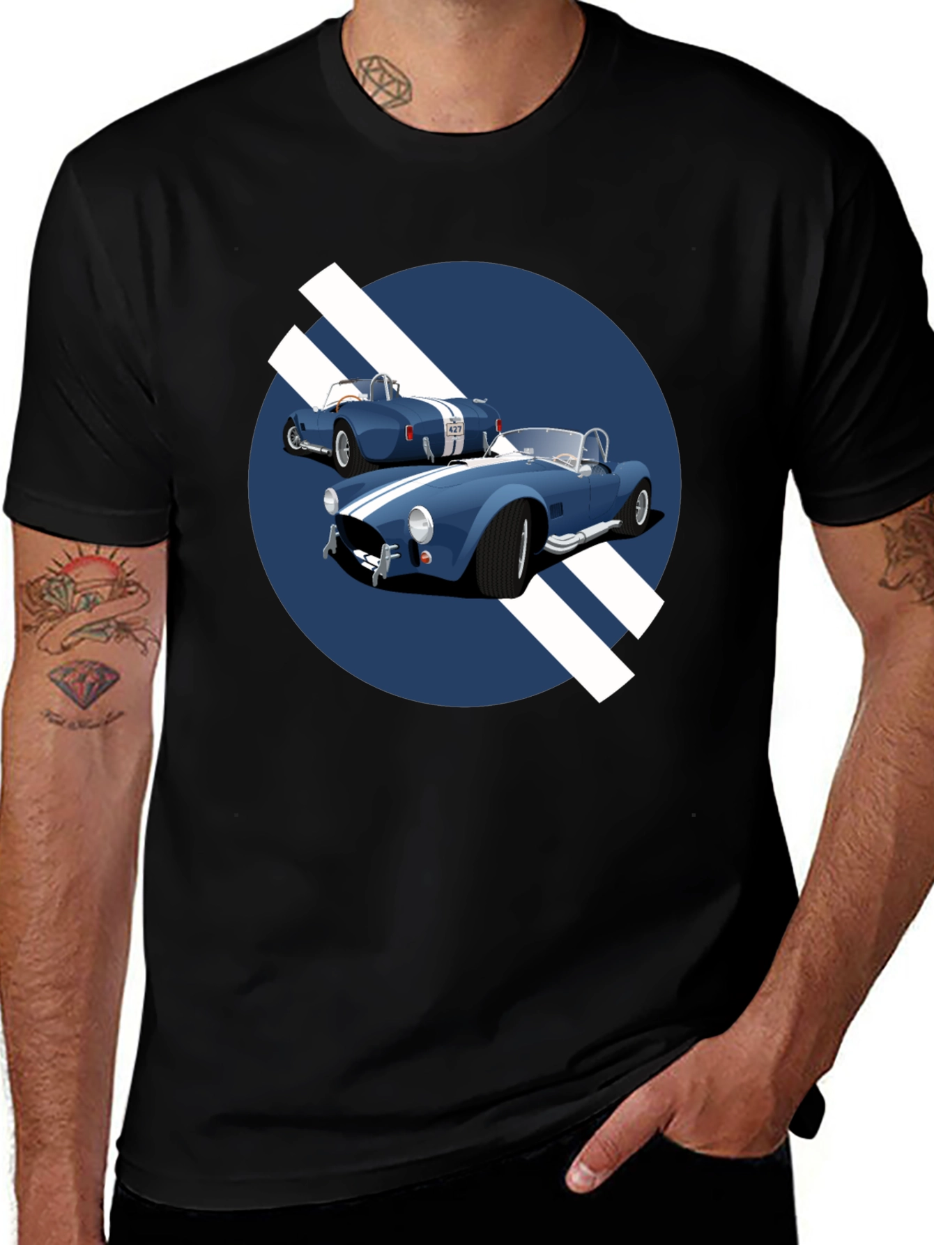 Variant 26 of Retro Car Graphic T-Shirt - Classic Cobra Design