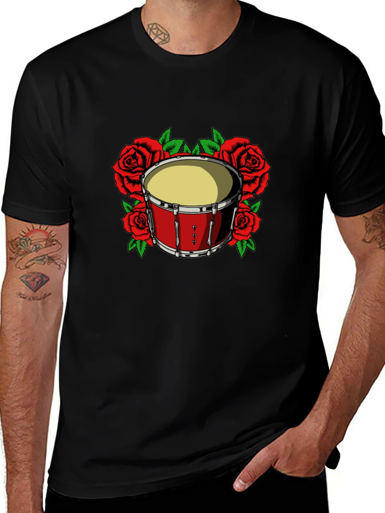 Variant 29 of Drum & Roses Graphic T-Shirt