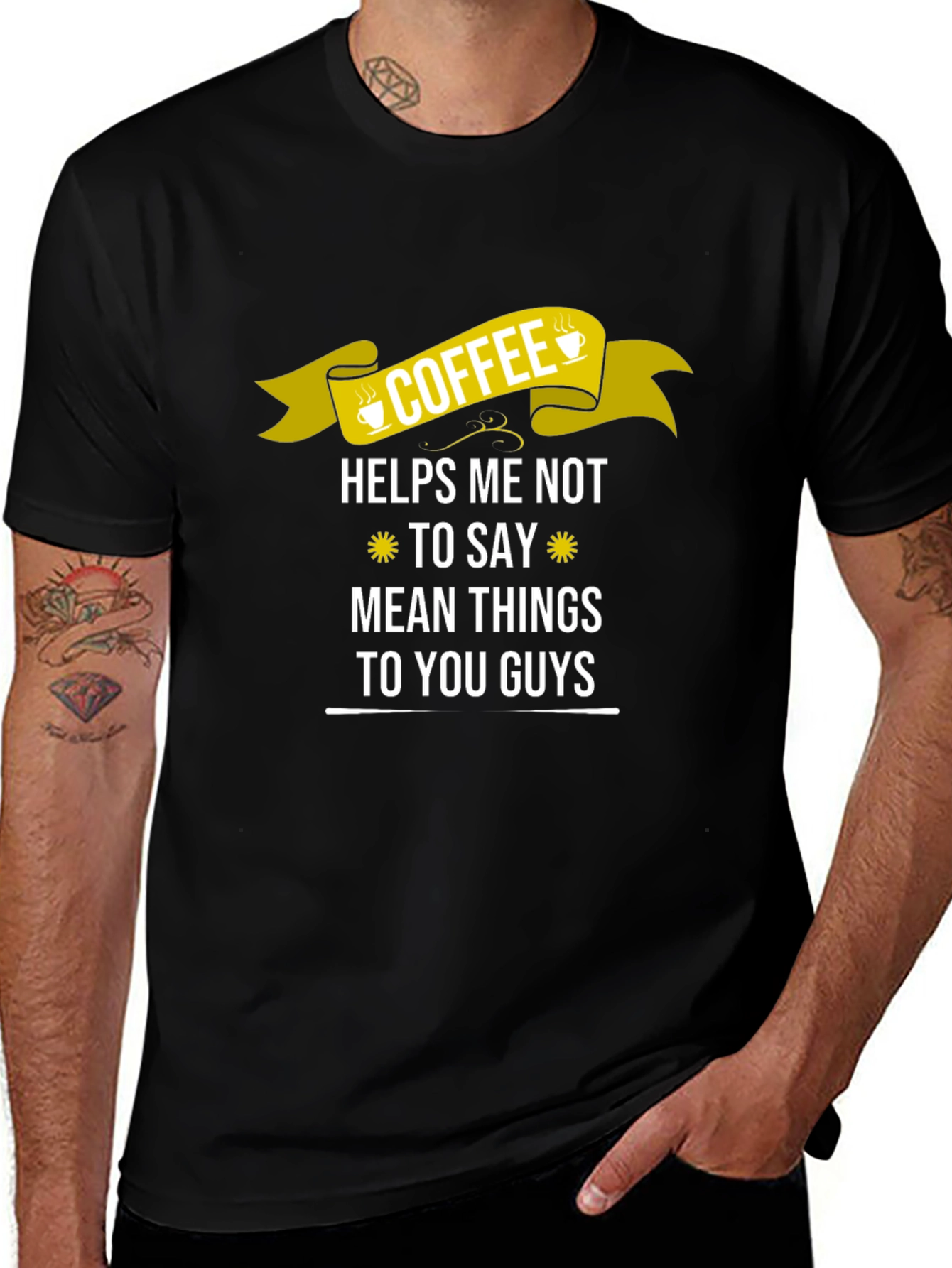 Variant 20 of Coffee Helps Me Not To Say Mean Things T-Shirt