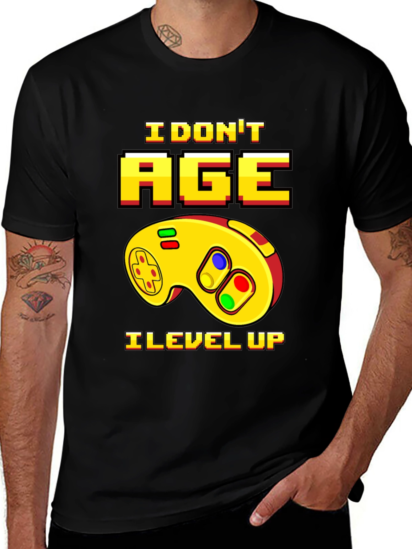 Variant 28 of I Don't Age I Level Up Gamer T-Shirt