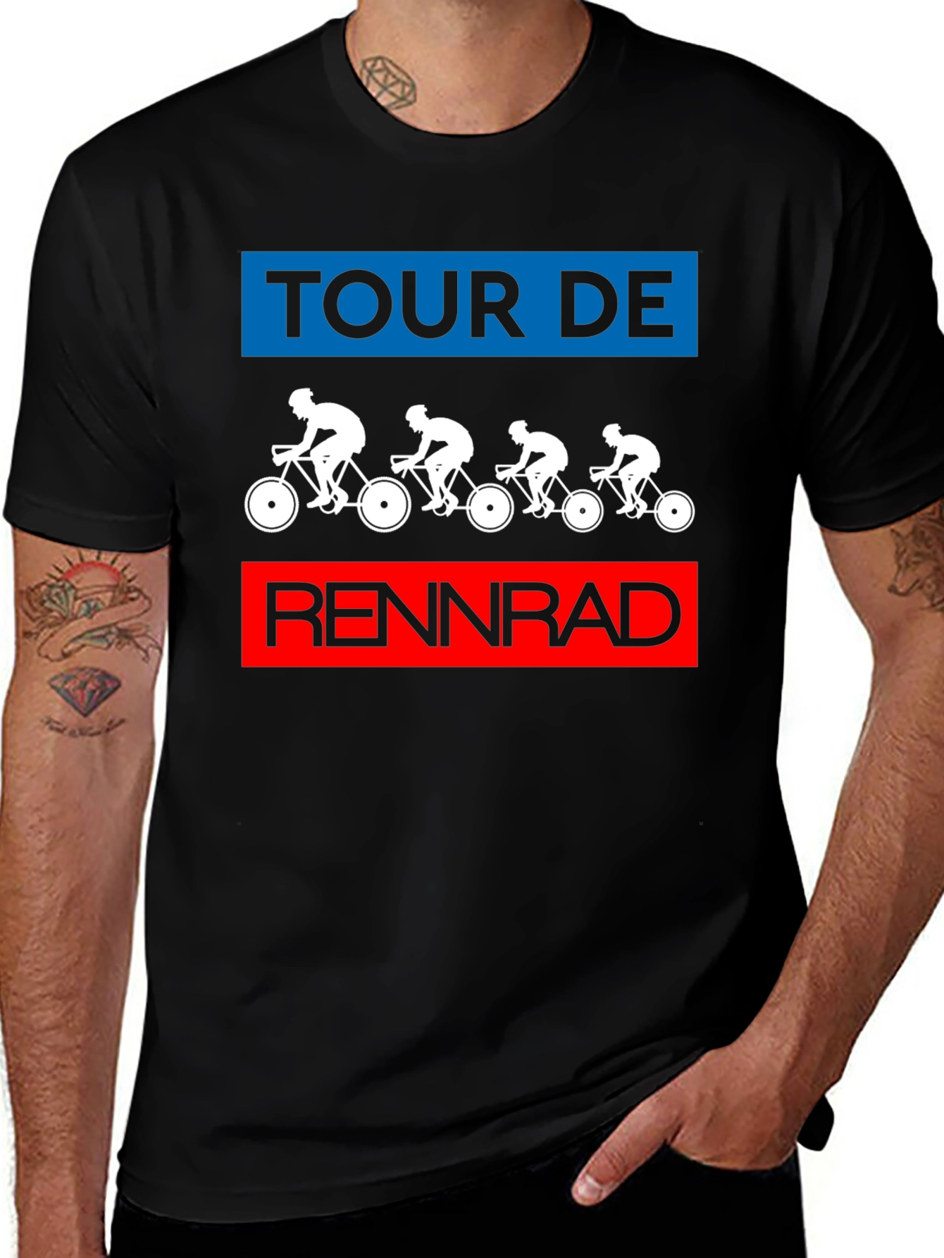 Variant 19 of Tour de Rennrad Cycling T-Shirt