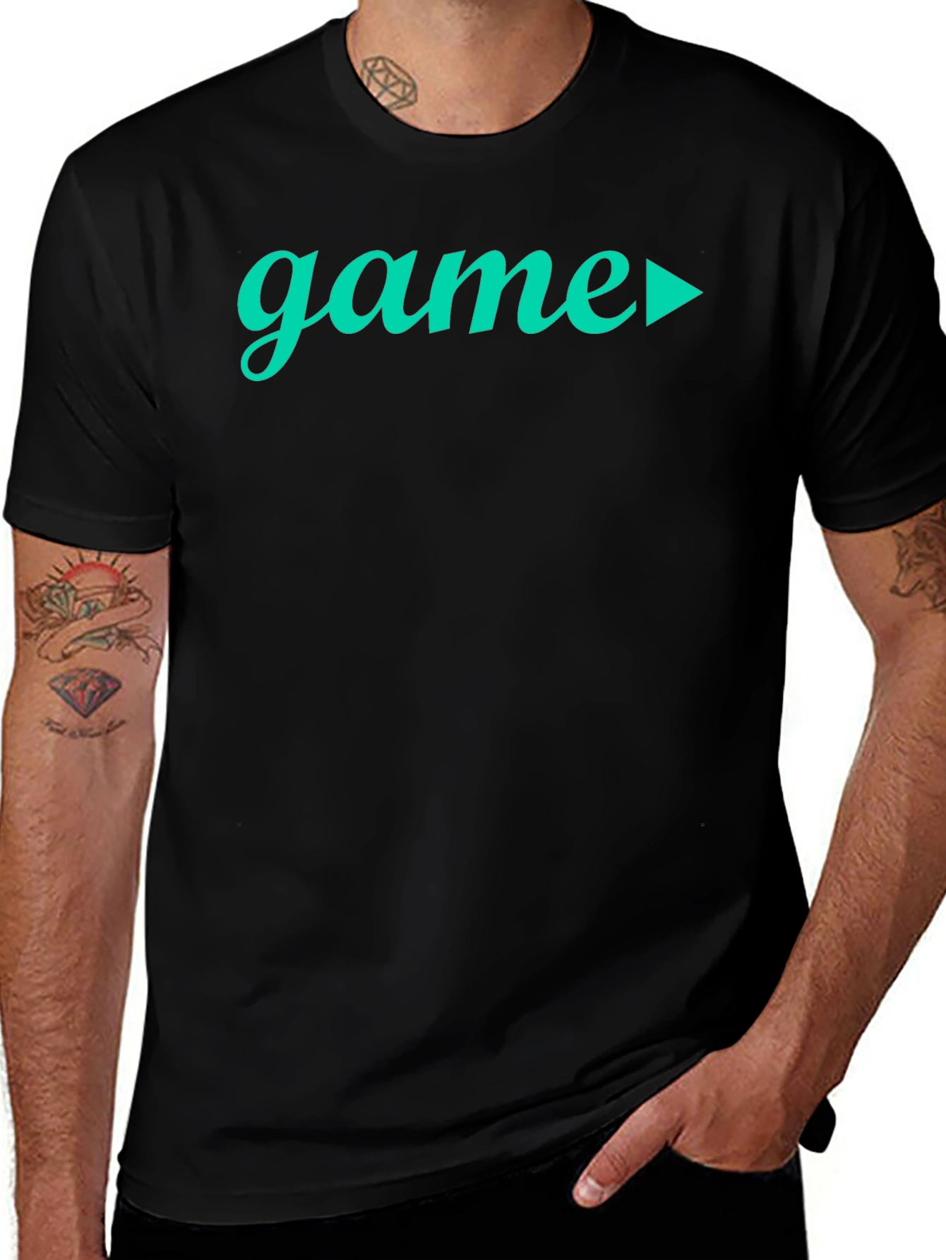 Variant 2 of Game On! Men's Black Graphic Tee