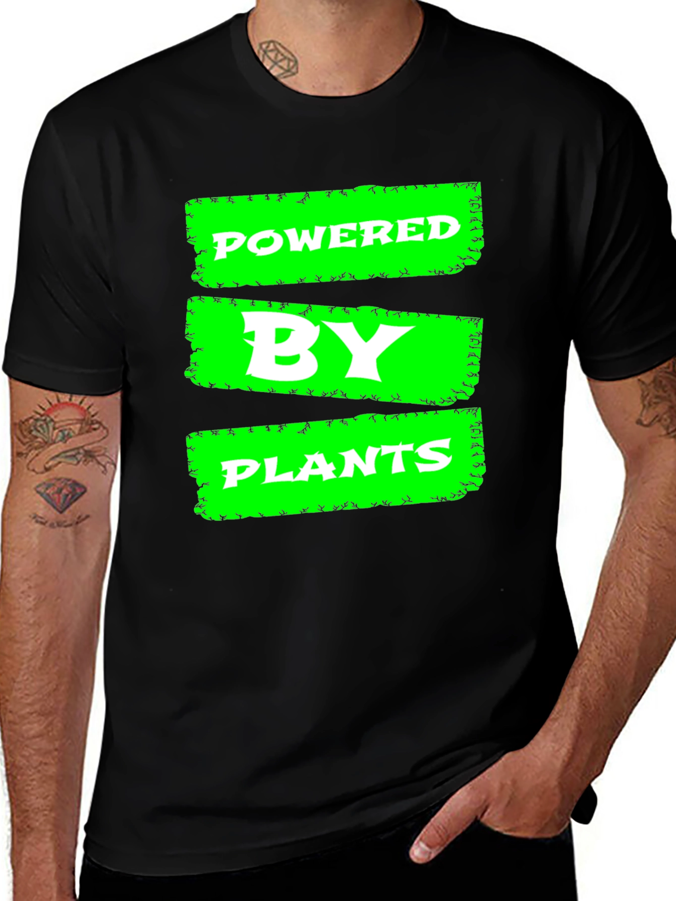 Variant 18 of Powered by Plants T-Shirt - Vegan Lifestyle