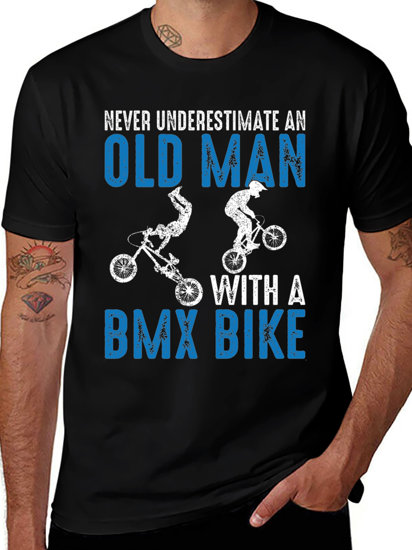 Variant 15 of Funny Old Man BMX Bike T-Shirt