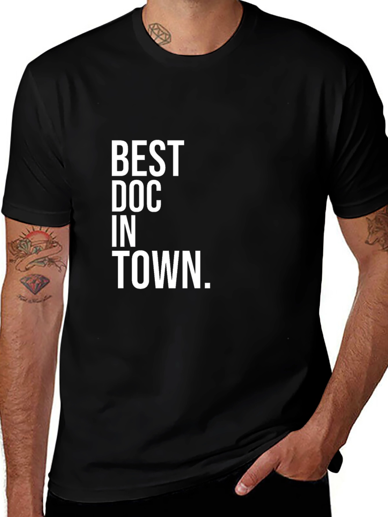 Variant 23 of Best Doc in Town Black Graphic Tee