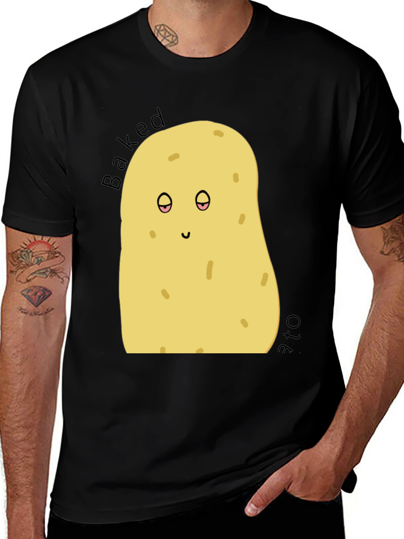 Variant 2 of Baked Potato Graphic Tee - Funny Novelty T-Shirt