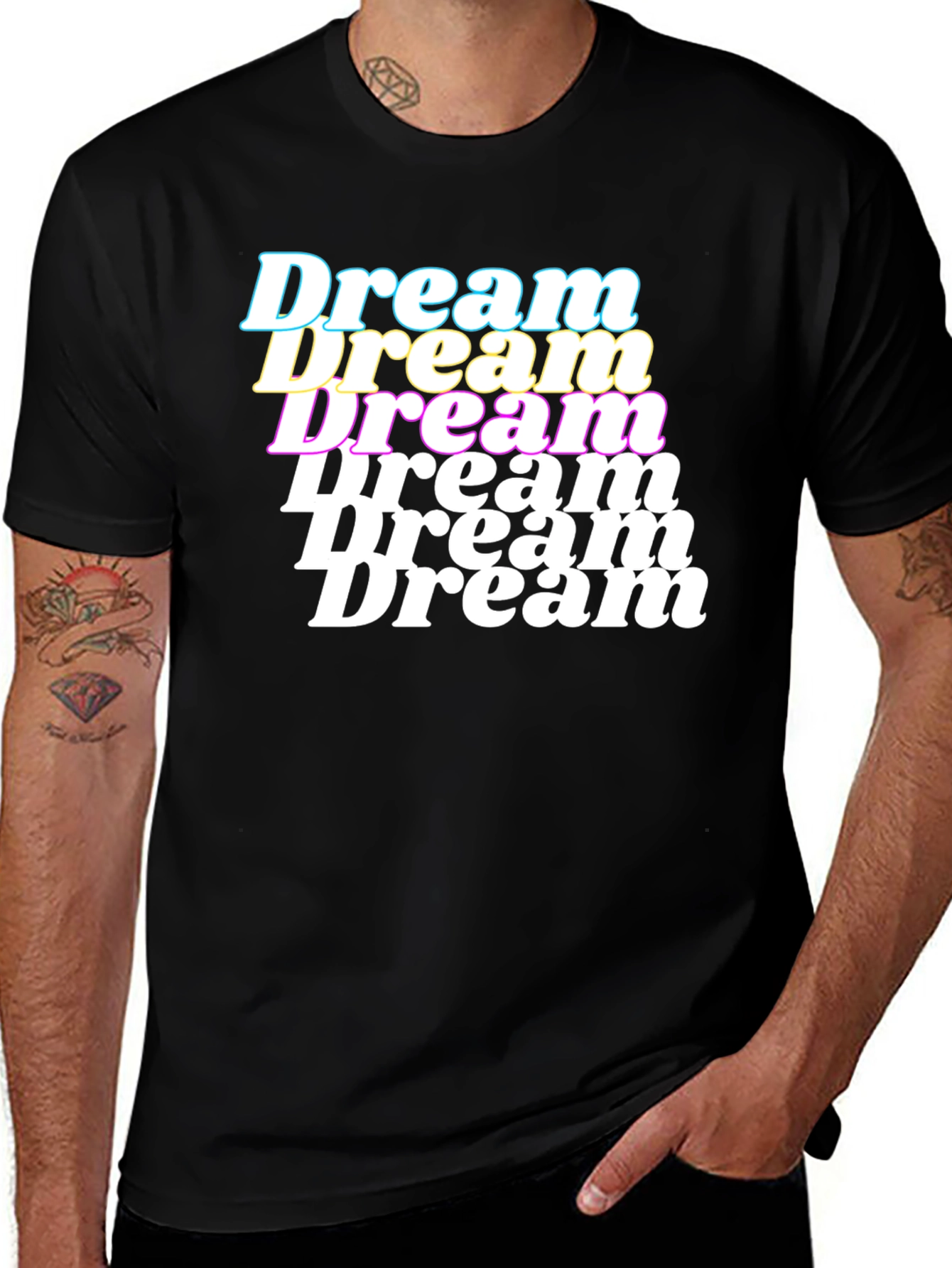 Black Dream Stacked Graphic T-Shirt - Black main image
