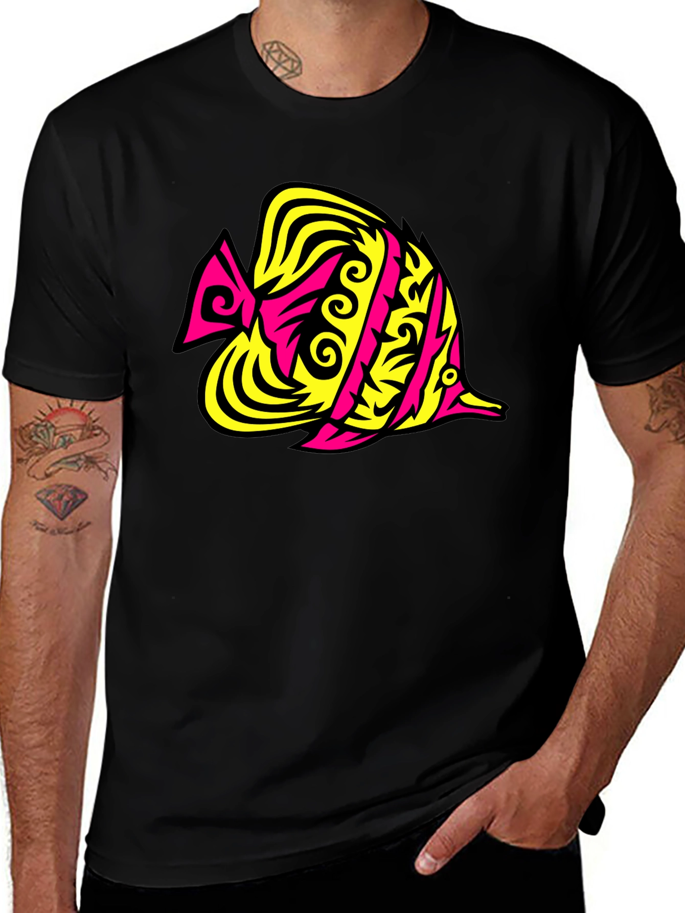 Variant 7 of Vibrant Fish Graphic Tee - Stylish & Unique!