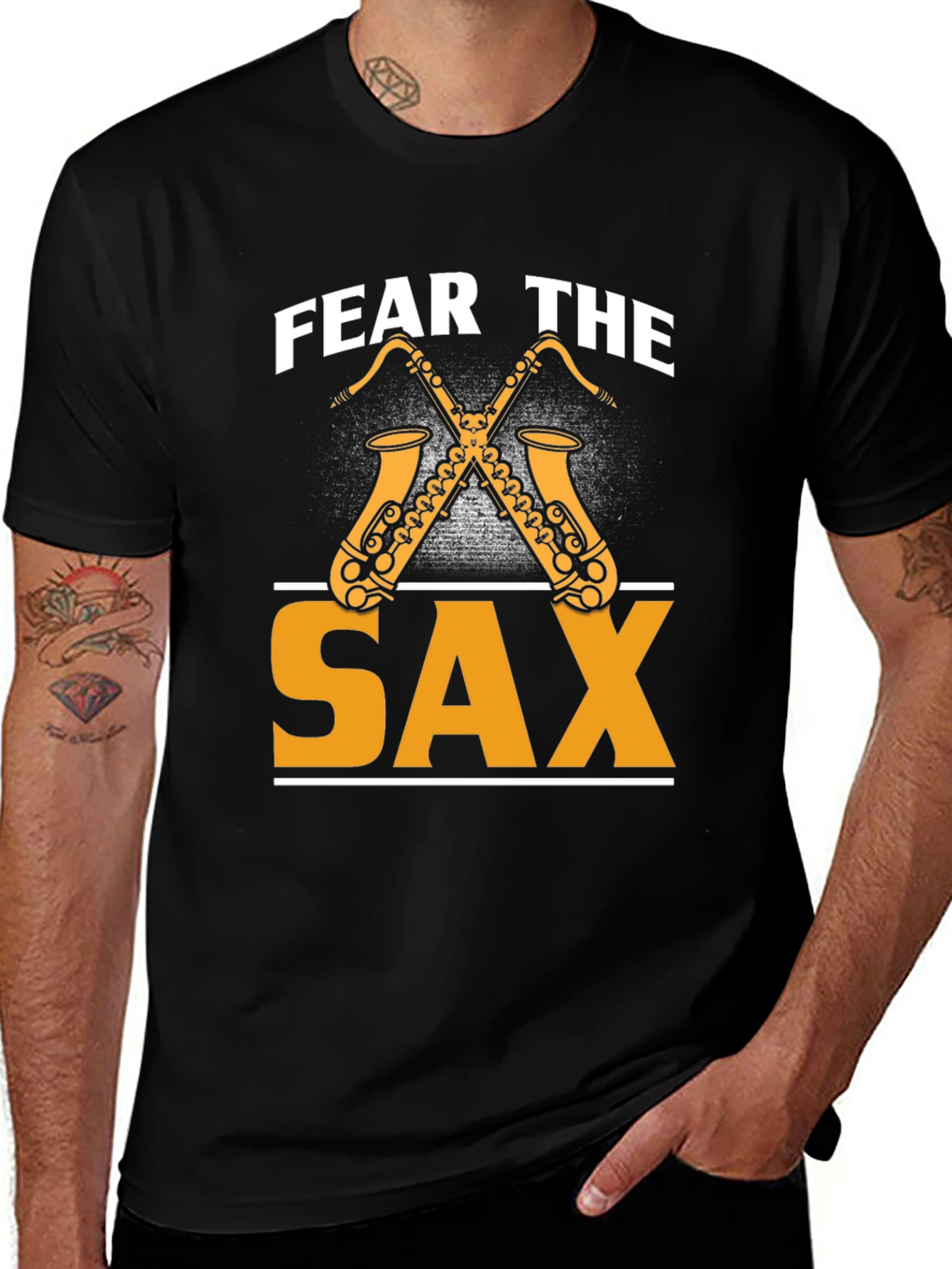 Variant 30 of Fear The Sax T-Shirt - Music Lover Tee