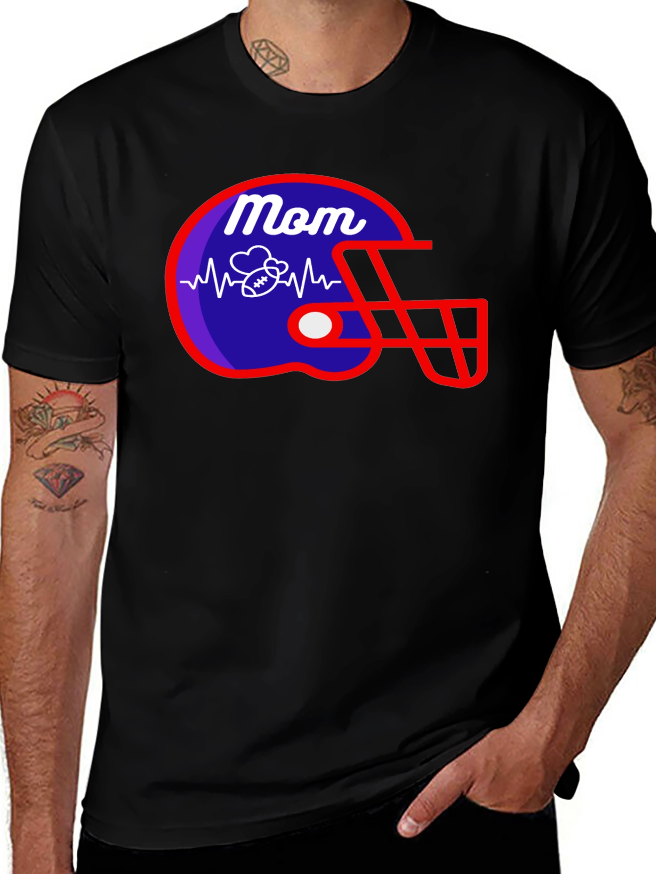 Variant 14 of Mom Football Helmet T-Shirt