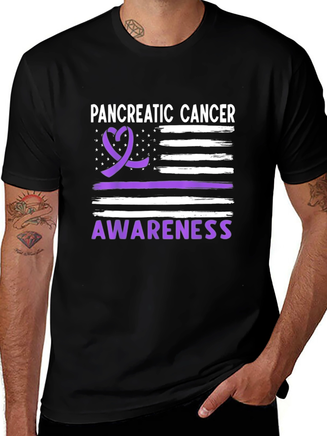 Pancreatic Cancer Awareness Ribbon T-Shirt
