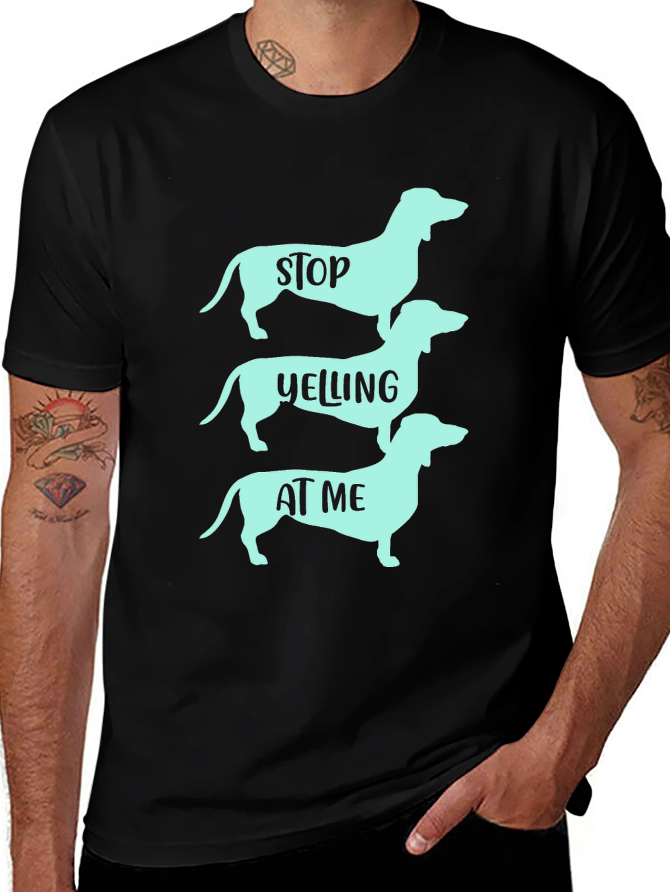 Variant 7 of Stop Yelling Dachshund T-Shirt
