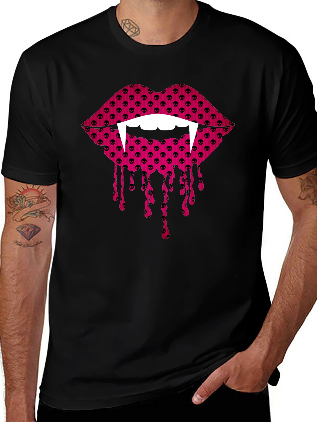 Variant 8 of Vampire Lips Black T-Shirt