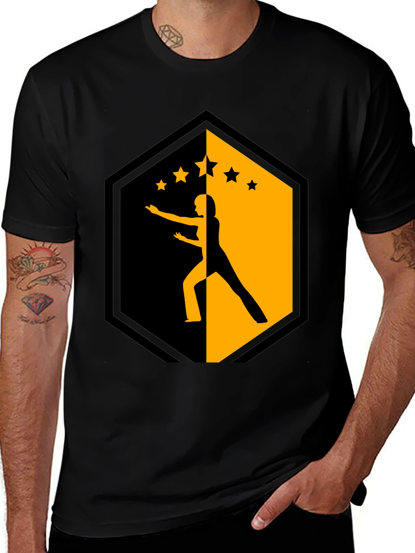 Variant 13 of Geometric Juggling Star T-Shirt