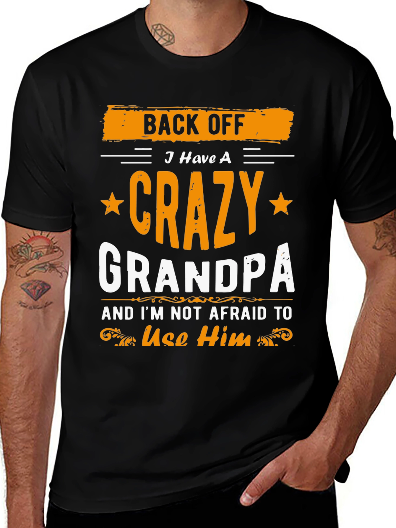 Variant 16 of Back Off Crazy Grandpa Graphic T-Shirt