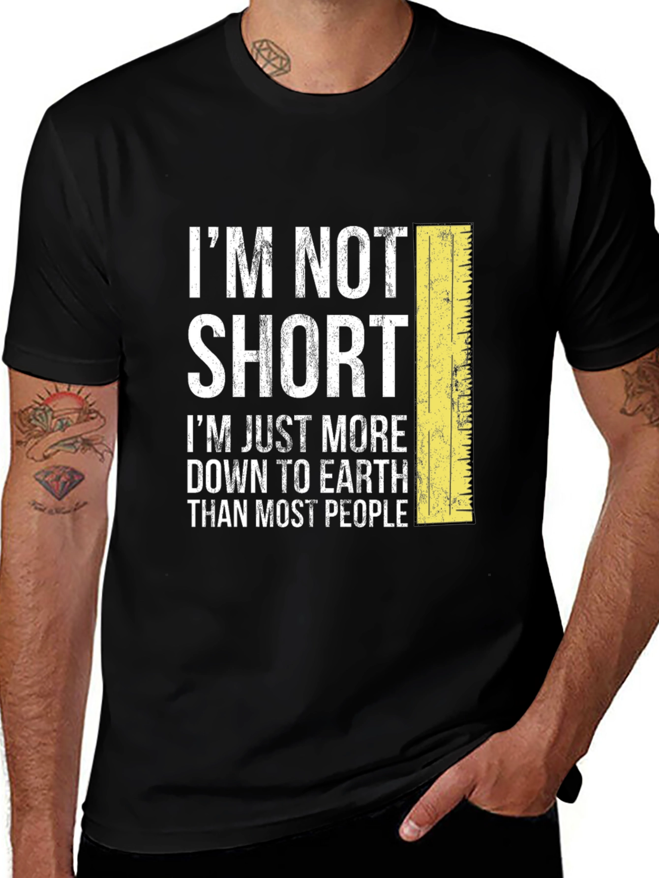 Variant 6 of I'm Not Short Graphic Tee - Funny Men's T-Shirt