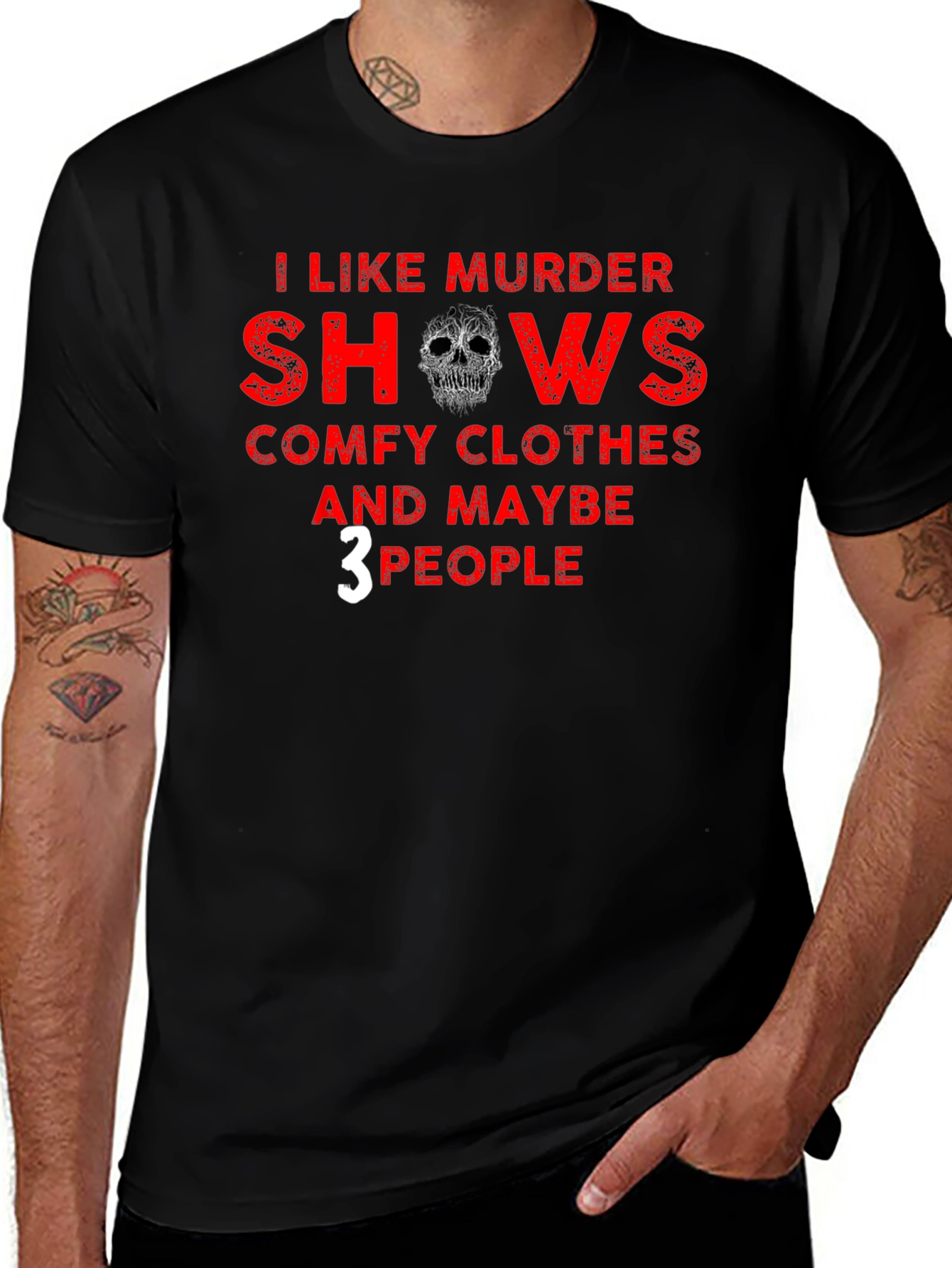 Variant 5 of I Like Murder Shows & 3 People Graphic Tee
