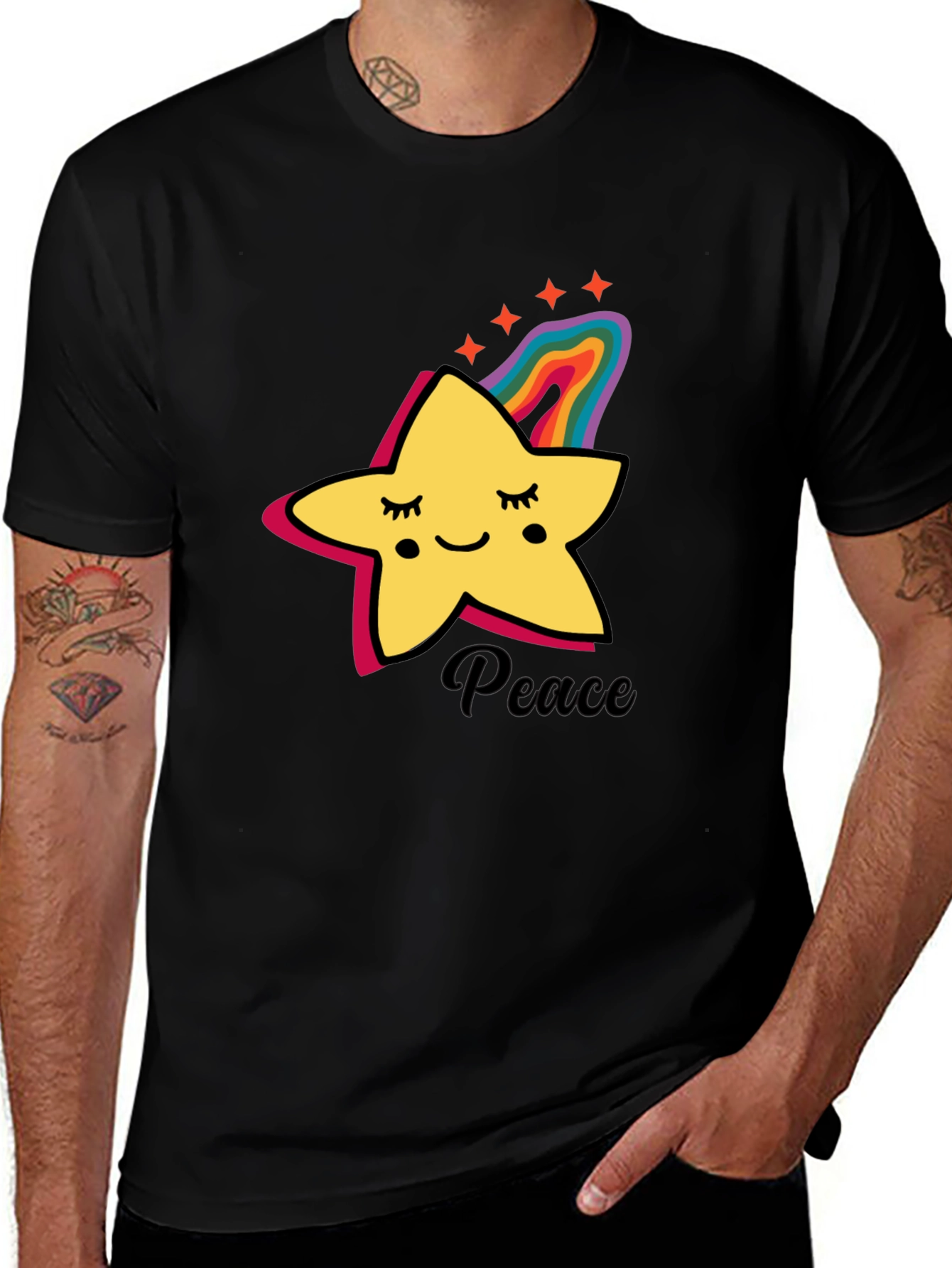 Variant 6 of Peace Star Graphic Tee - Unisex