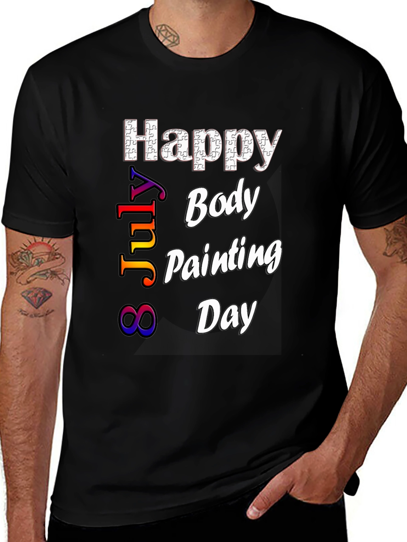 Variant 7 of Happy Body Painting Day T-Shirt