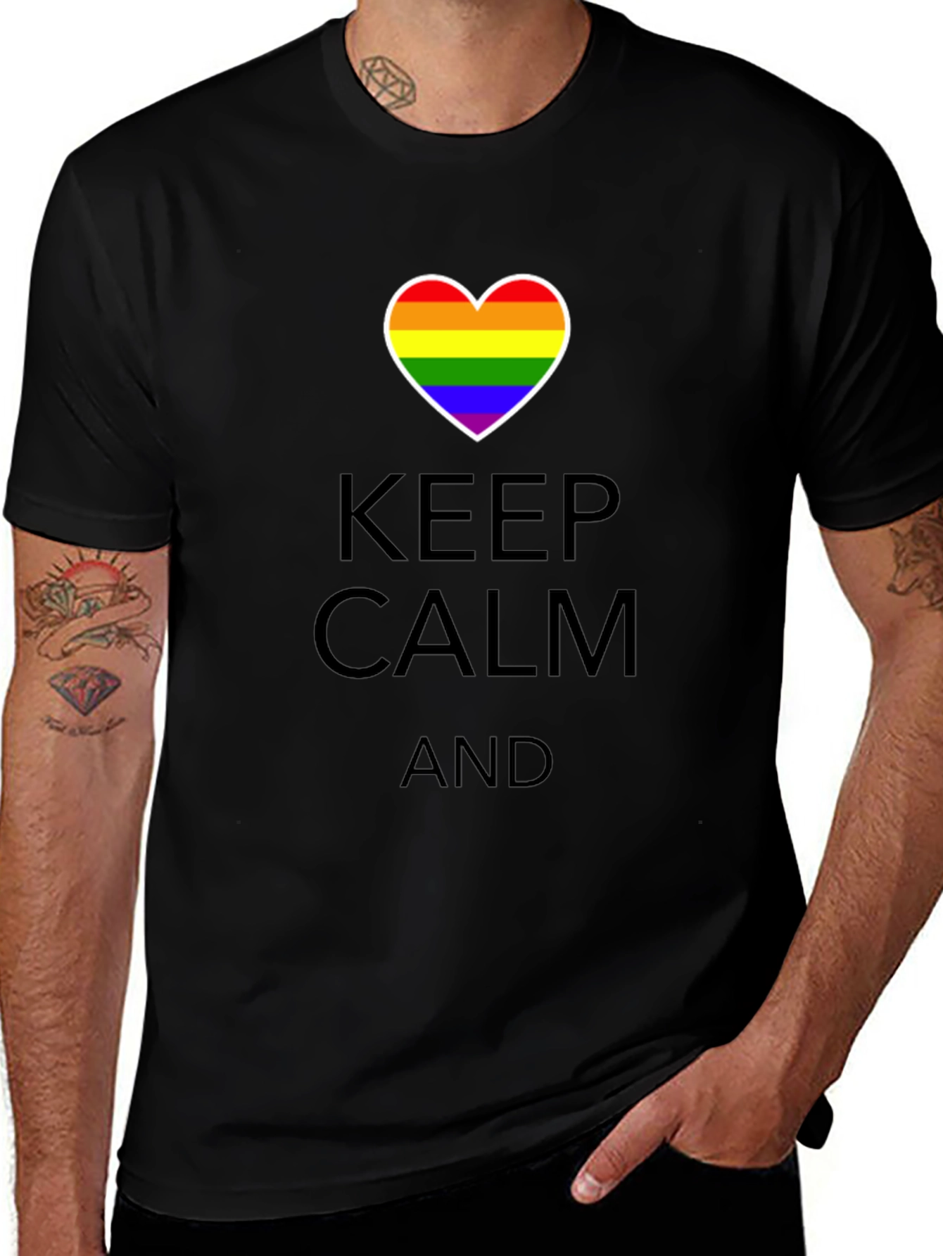 Variant 22 of Keep Calm Pride Heart T-Shirt