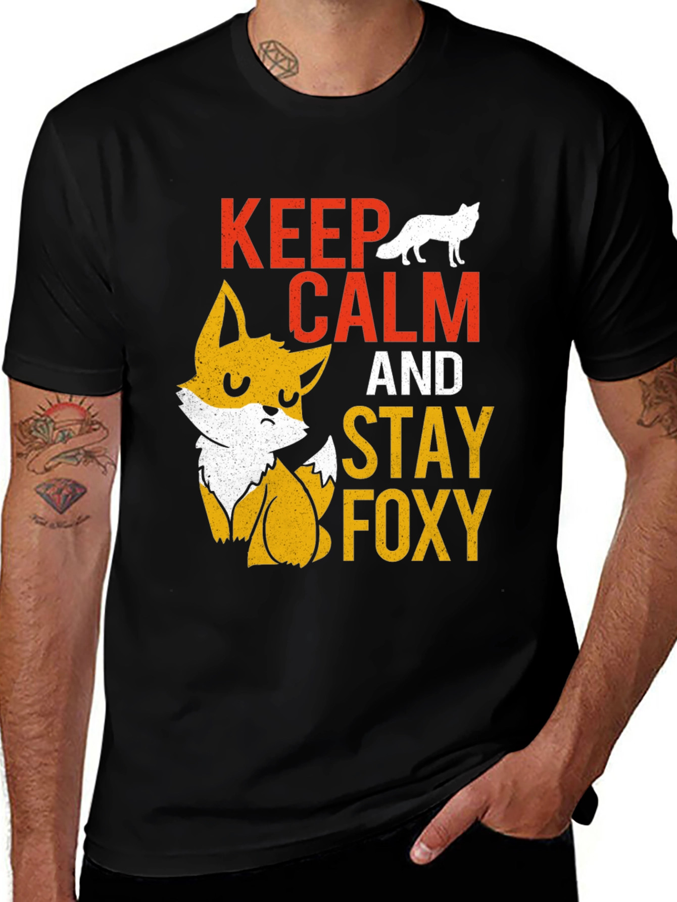 Variant 3 of Keep Calm Stay Foxy T-Shirt - Cute Graphic Tee