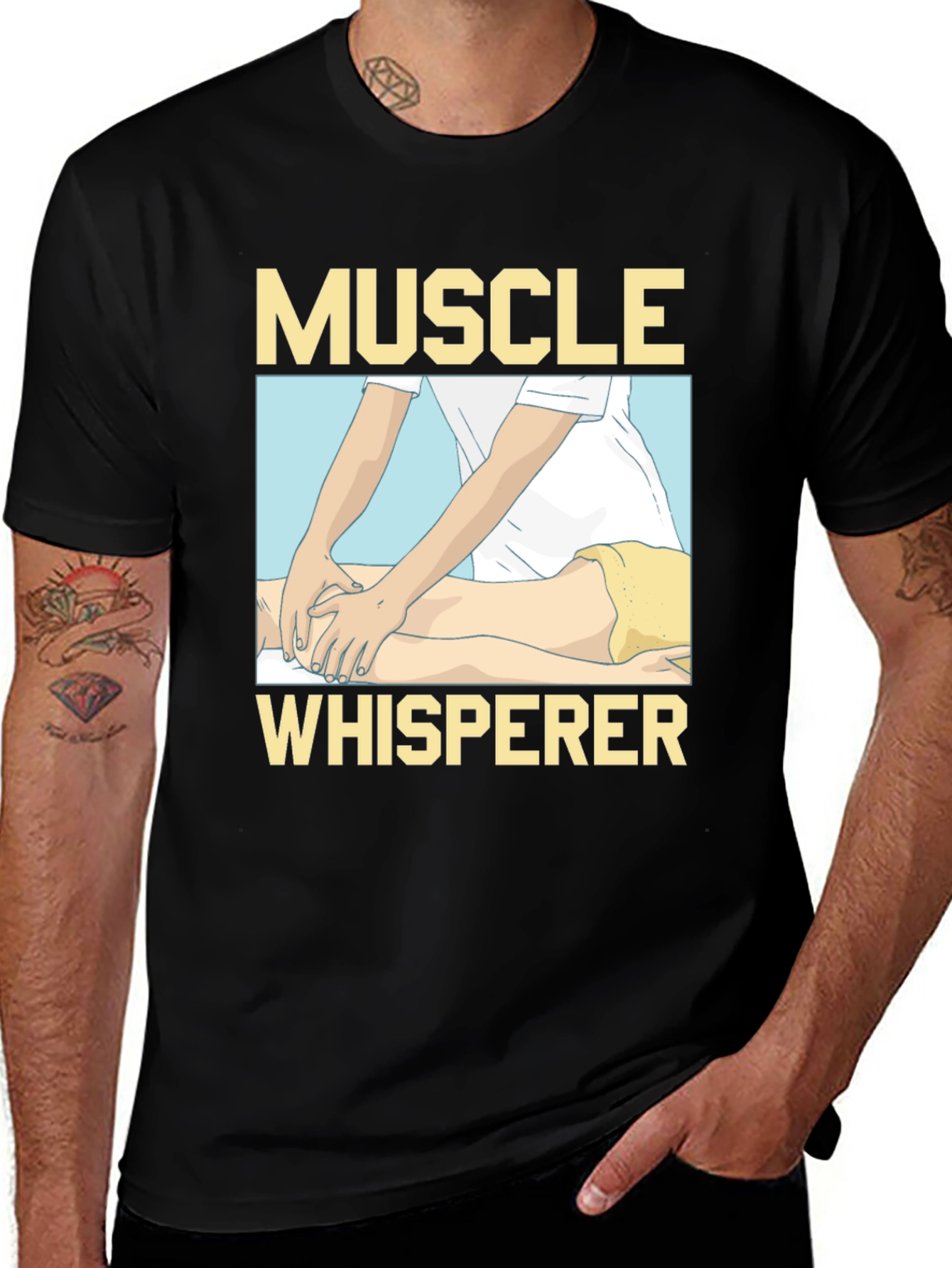 Variant 10 of Muscle Whisperer T-Shirt - Massage Therapy Tee