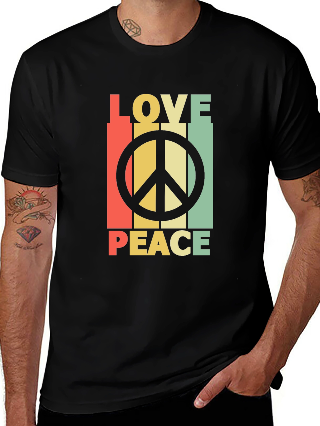 Variant 26 of Love & Peace Retro T-Shirt