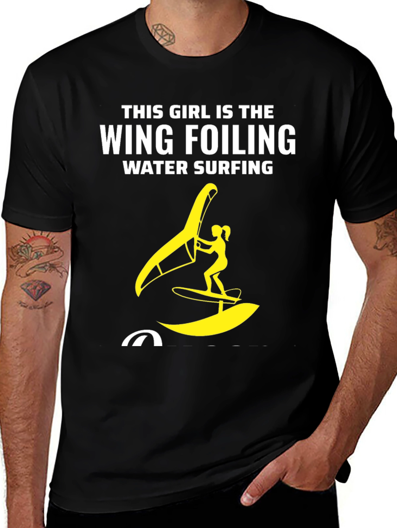 Variant 18 of Wing Foiling Water Surfing Graphic Tee