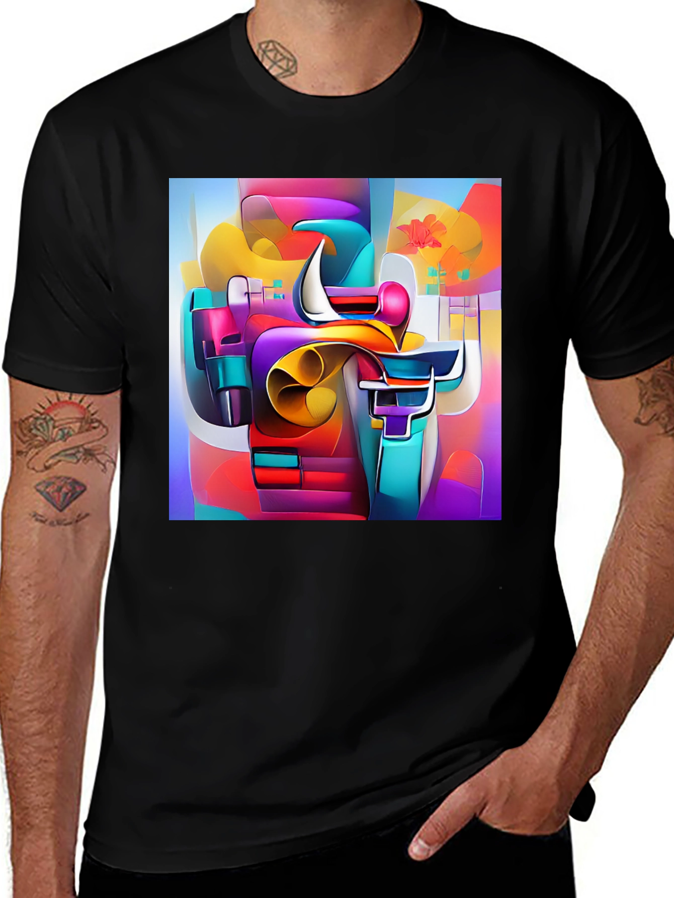 Variant 13 of Abstract Art Tee - Vibrant Graphic Print