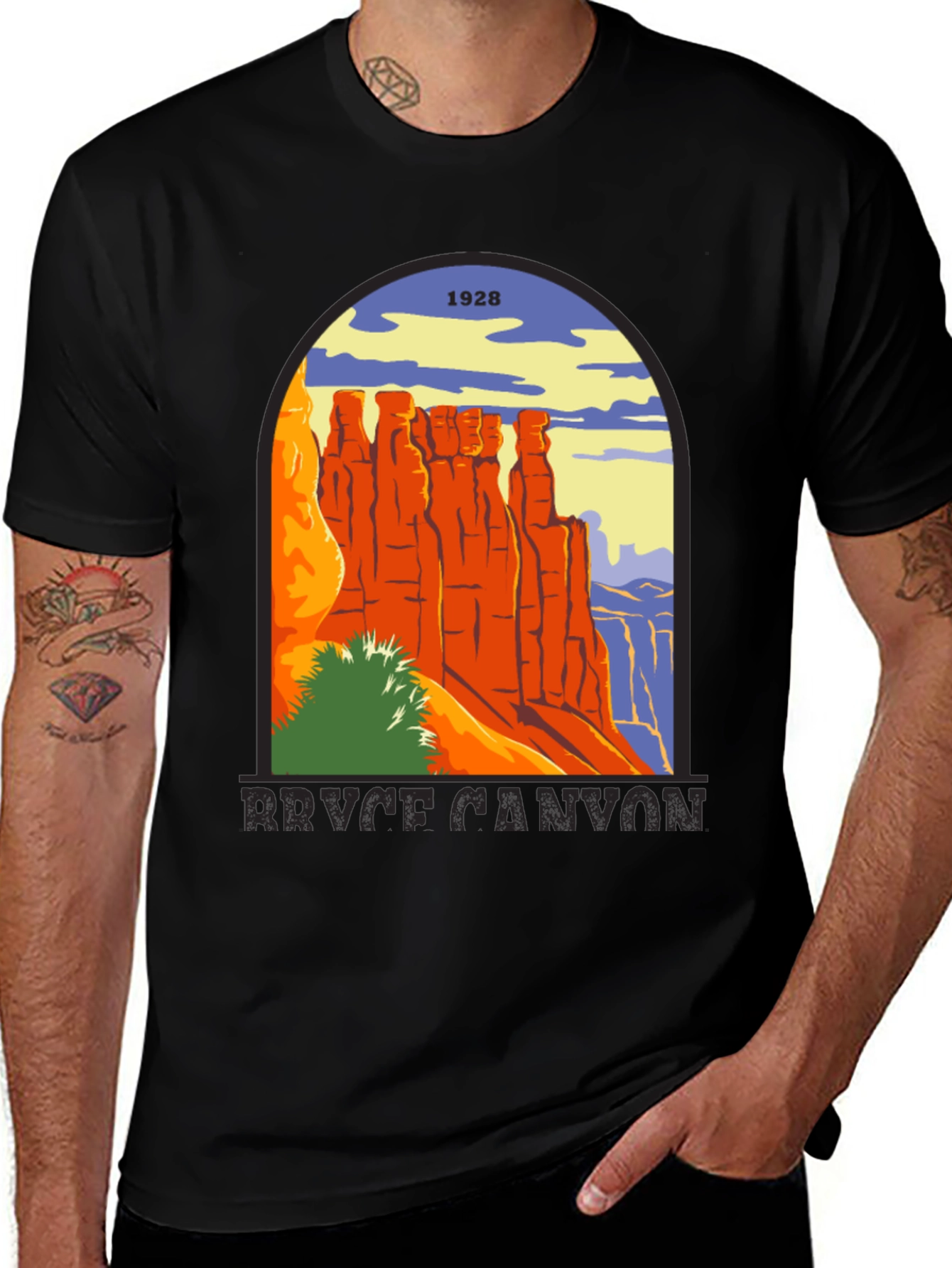 Bryce Canyon 1928 Graphic Tee - Black