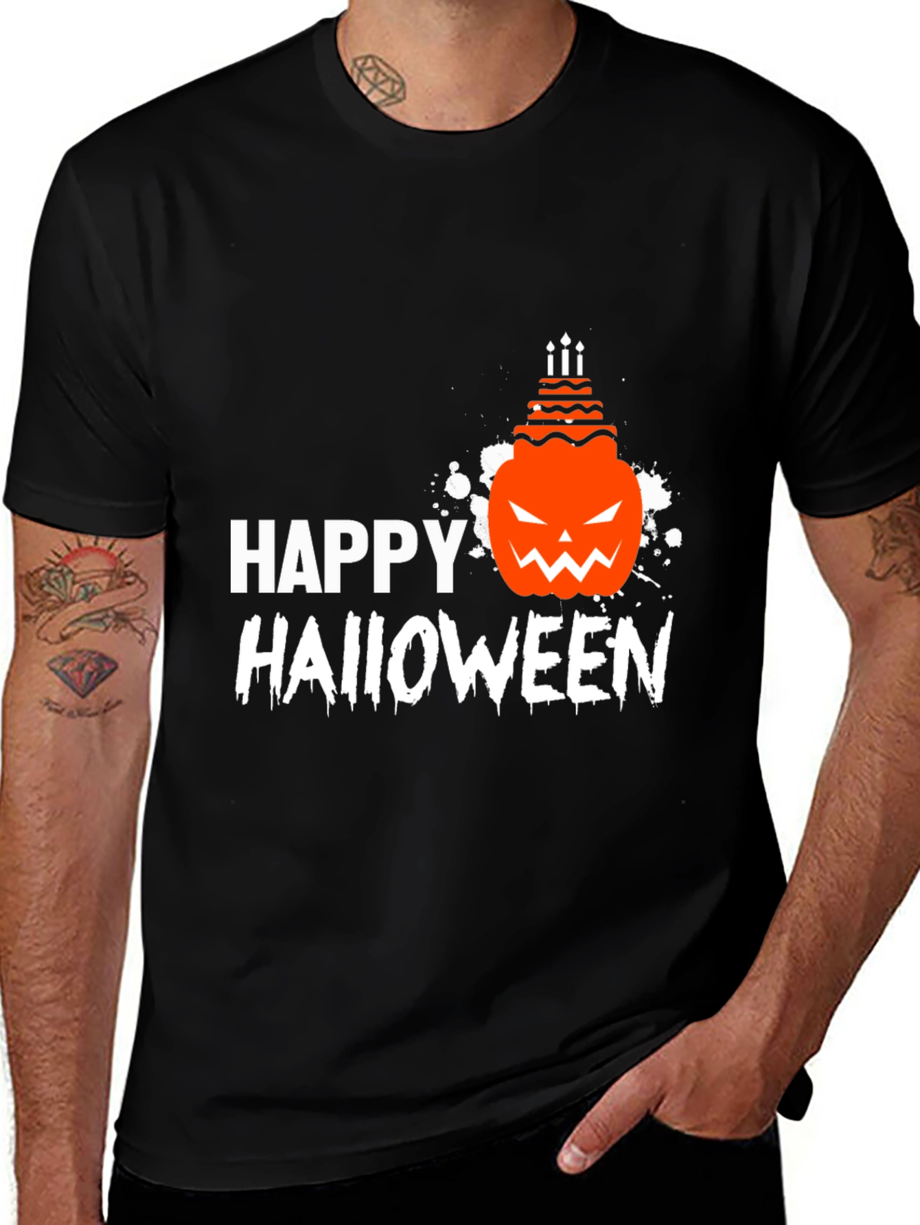 Variant 3 of Happy Halloween Pumpkin Cake T-Shirt