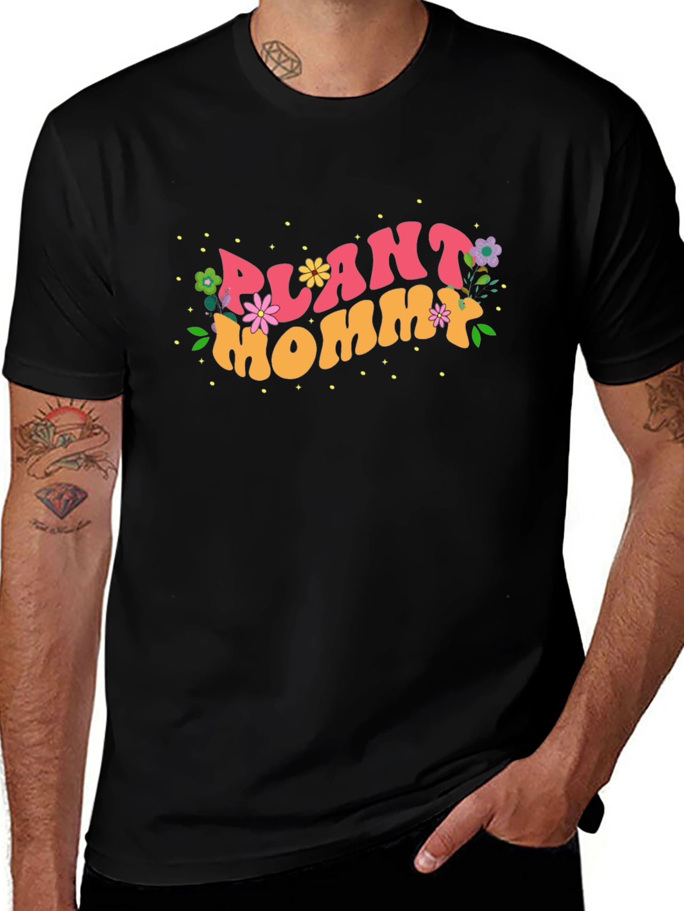 Variant 28 of Plant Mommy Black Cotton T-Shirt