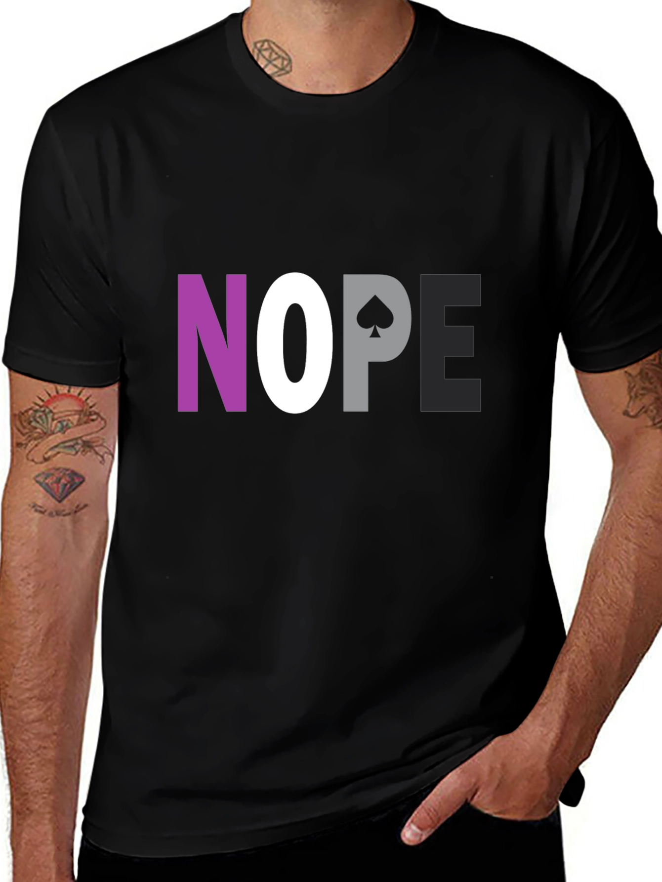 Asexual Pride NOPE Graphic Tee