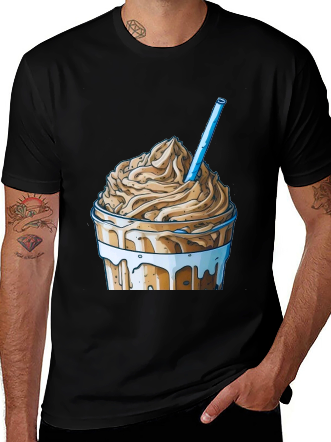 Variant 10 of Iced Coffee Cartoon Graphic T-Shirt