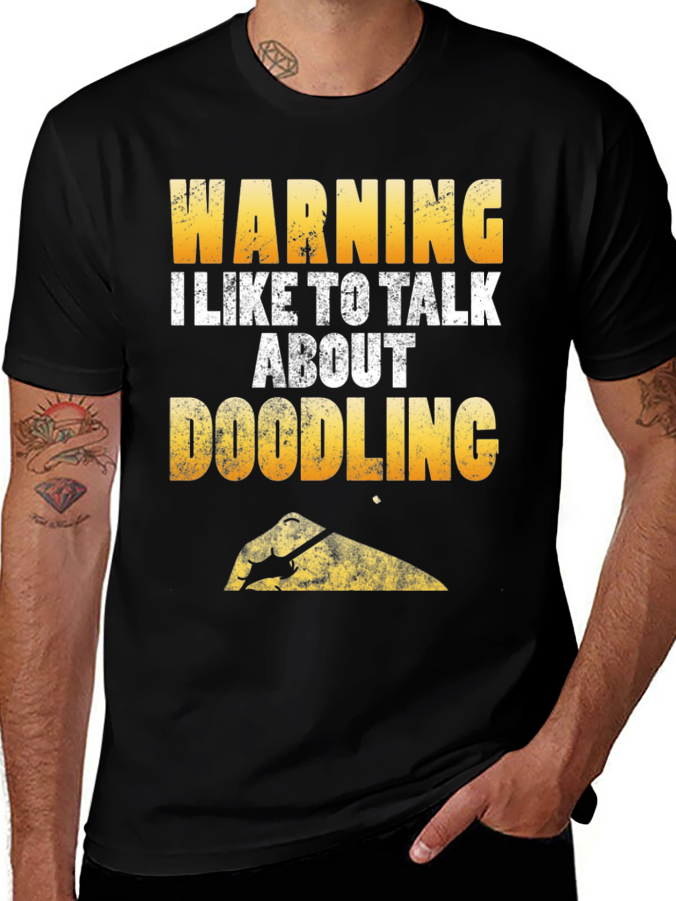 Variant 5 of Warning: I Like to Talk About Doodling T-Shirt