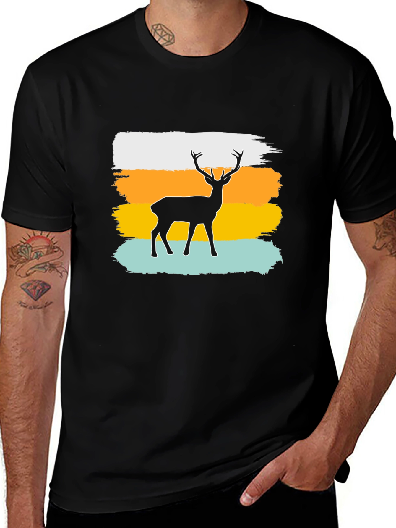 Variant 3 of Deer Silhouette Graphic Tee