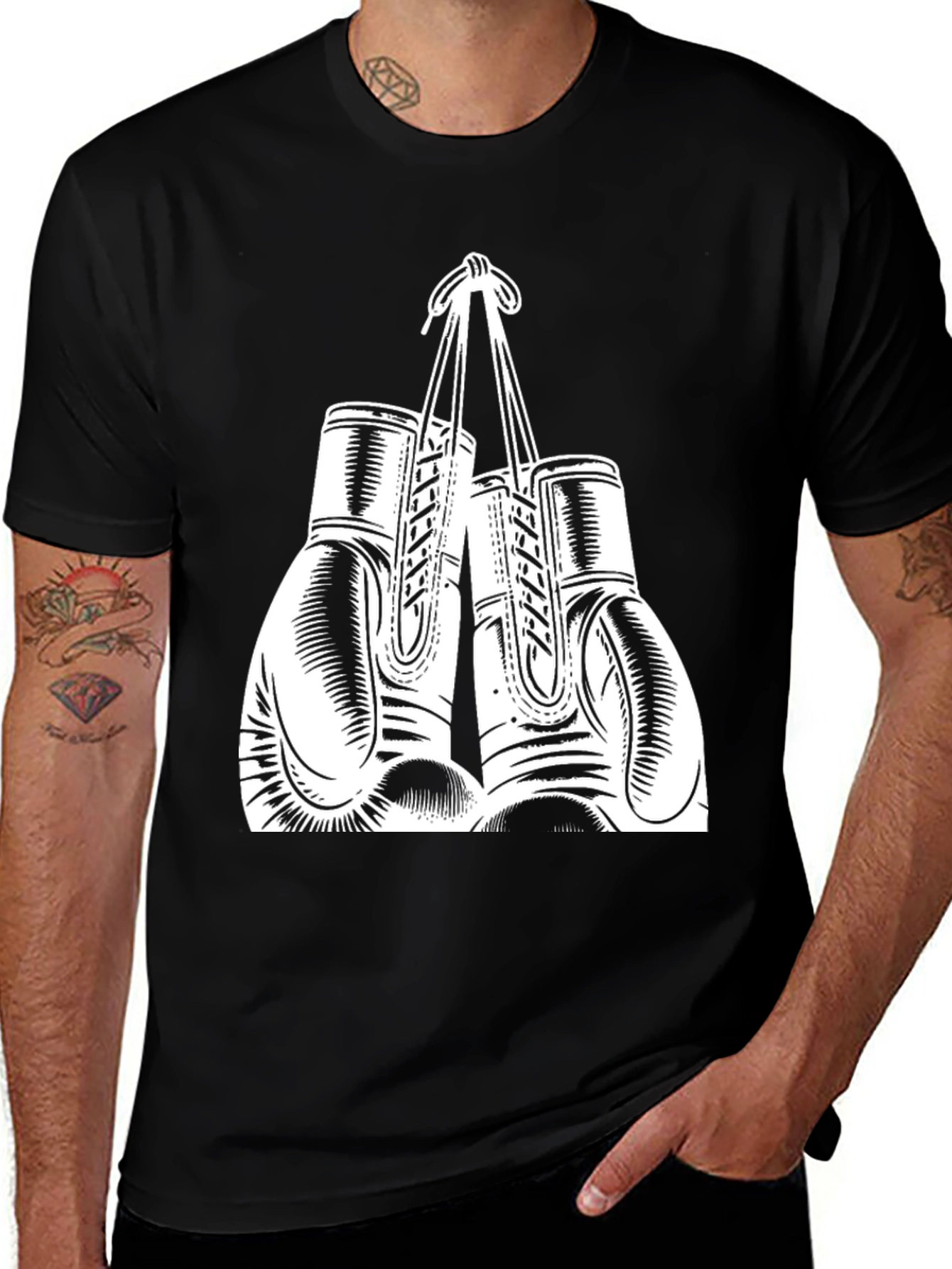 Variant 17 of Boxing Gloves T-Shirt - Retro Graphic Tee